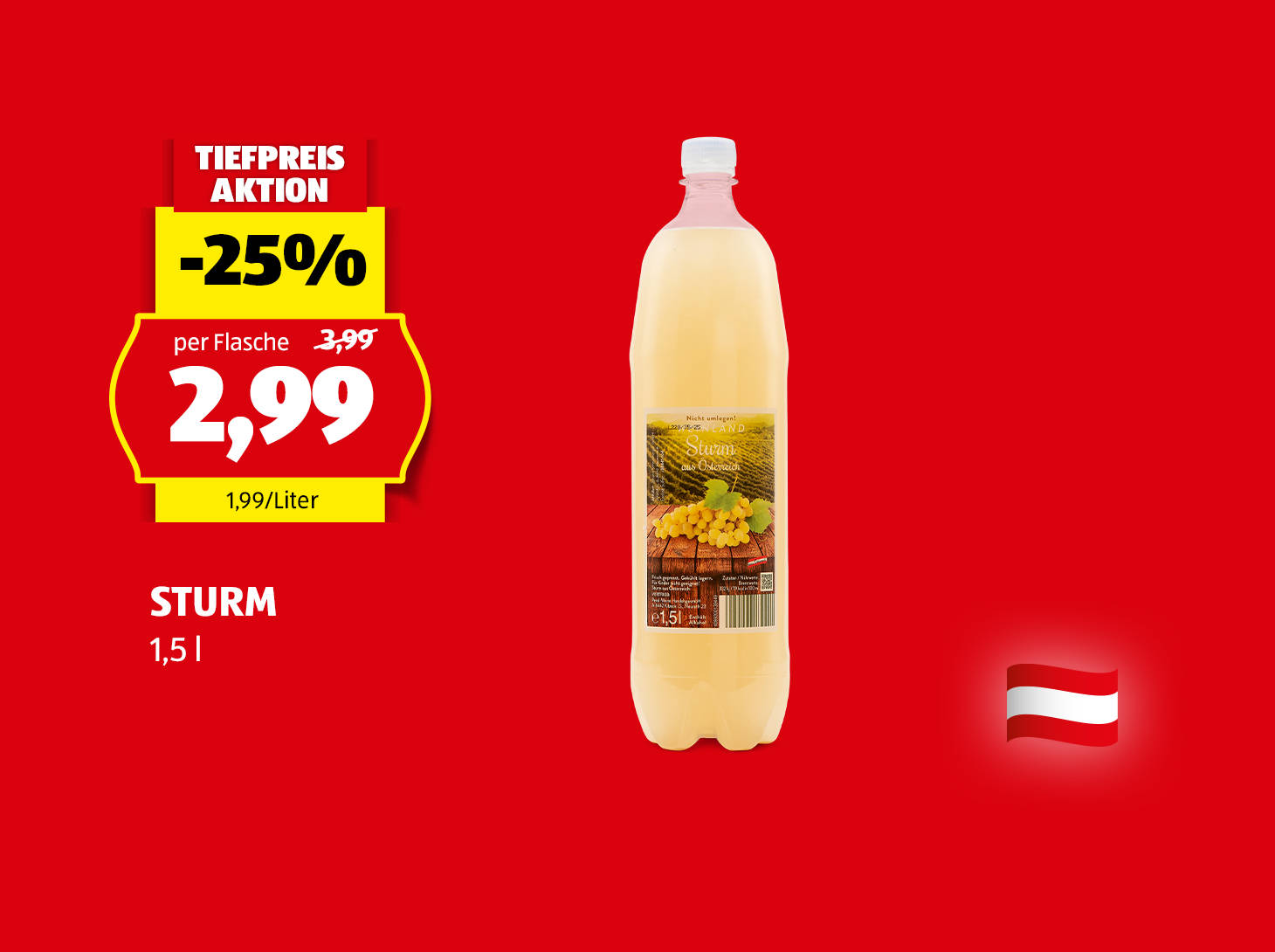 Sturm, 1,5 l € 2,99