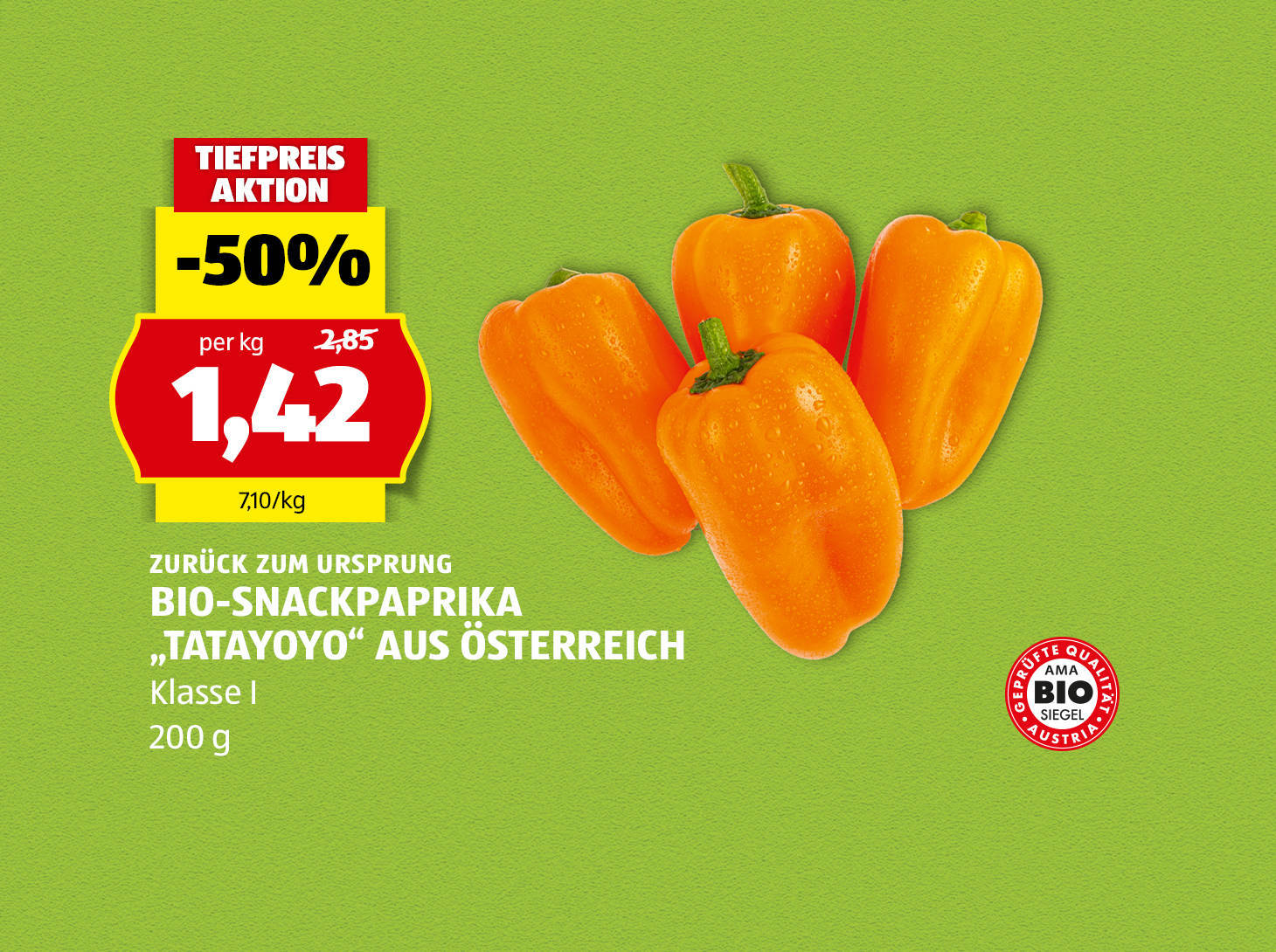 Zurück zum Ursprung Bio-Snackpaprika "Tatayoyo" aus Österreich, € 1,42