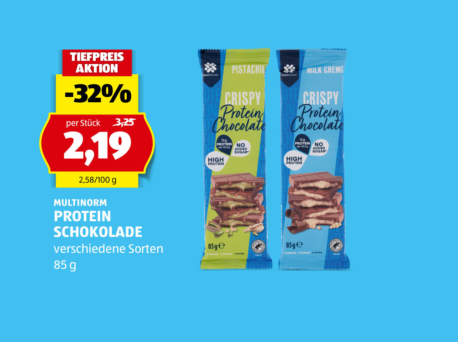 Multinorm Protein Schokolade, € 2,19