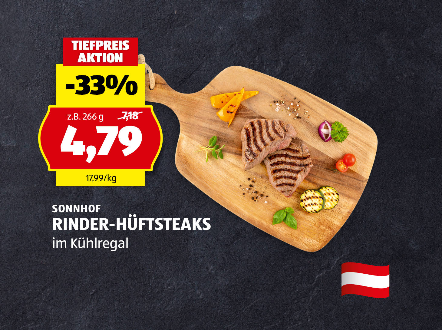 Rinder-Hüftsteaks