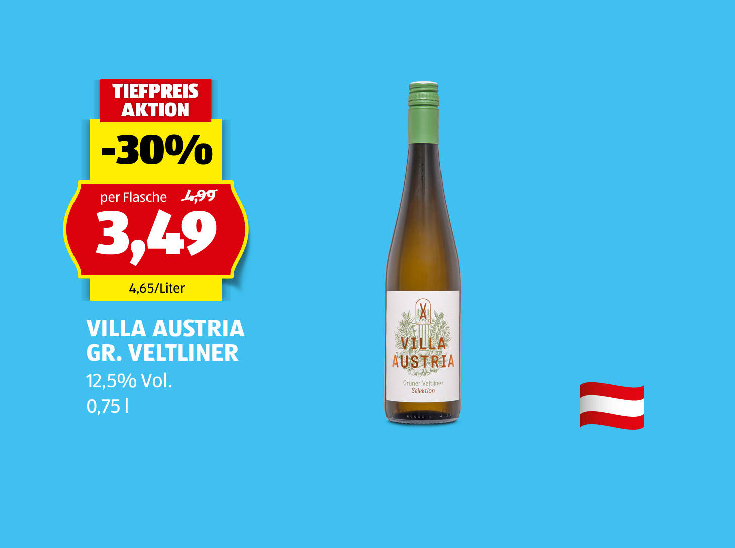 Villa Austria Gr. Veltliner, € 3,49