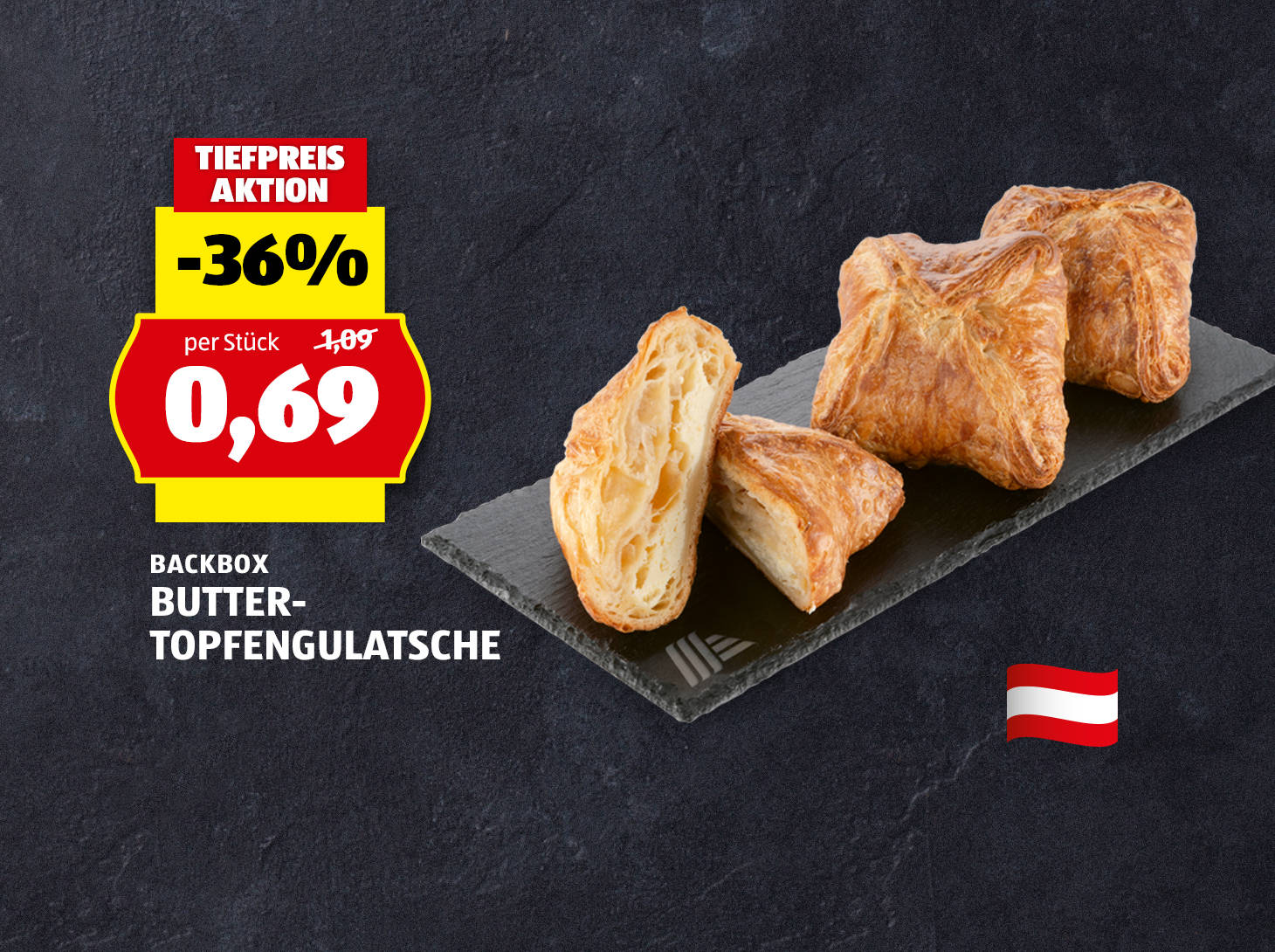 Backbox Butter-Topfengulatsche, € 0,69