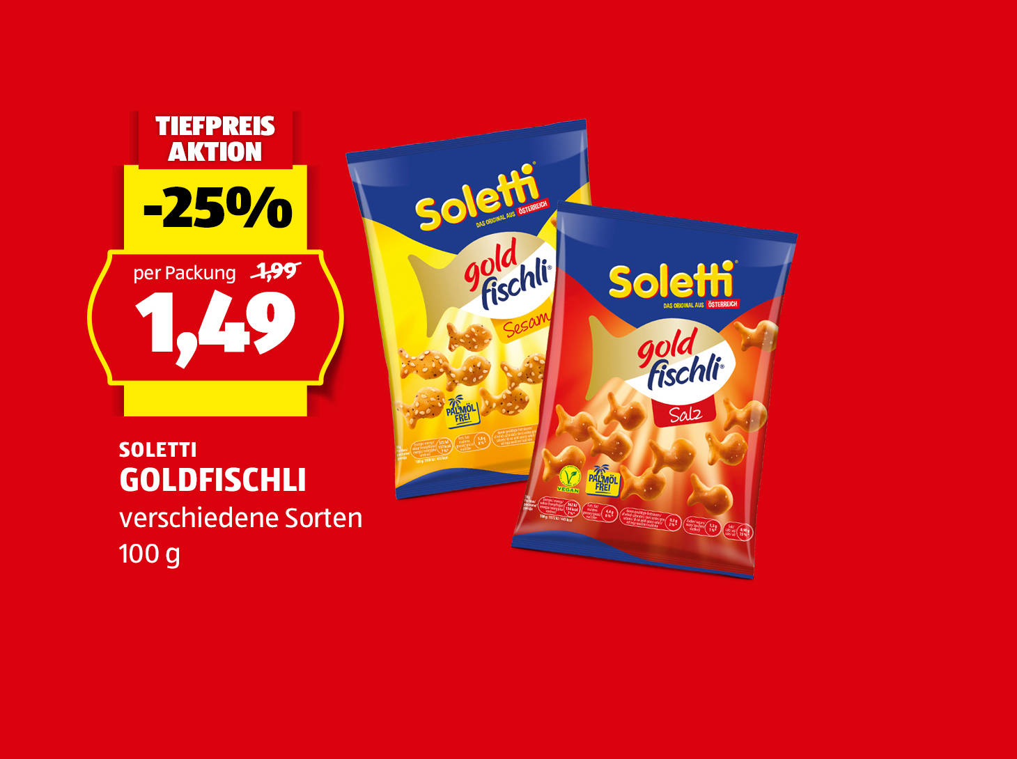 Soletti Goldfischli, € 1,49