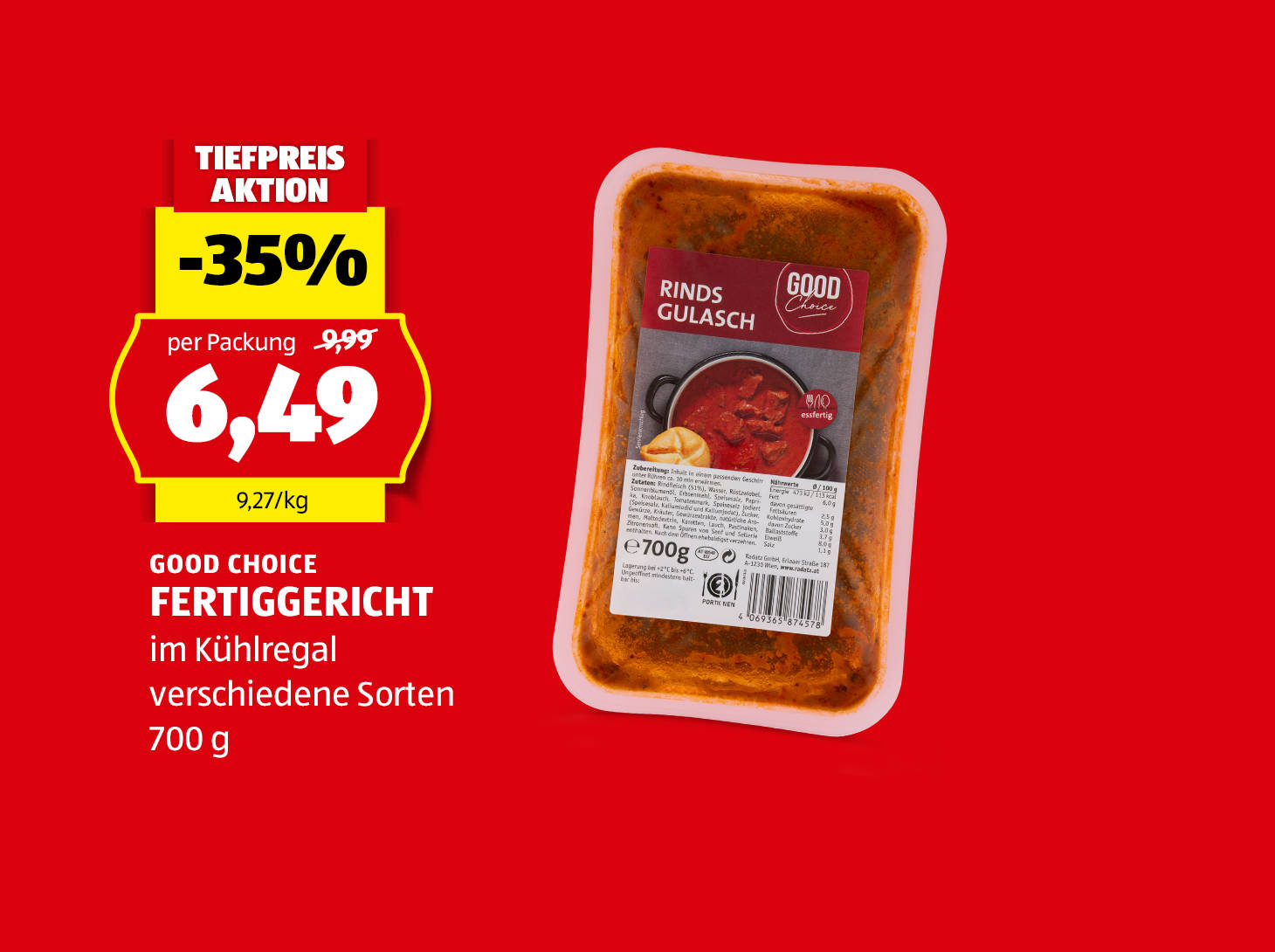 Good Choice Fertiggericht, 700 g, in verschiedenen Sorten erhältlich, € 6,49