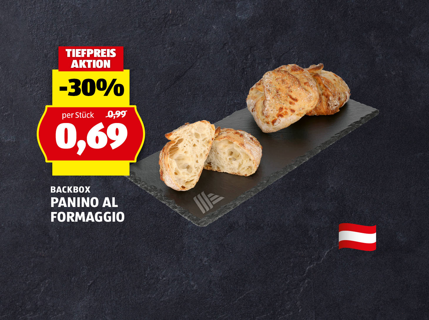 Backbox Panino al Formaggio, € 0,69
