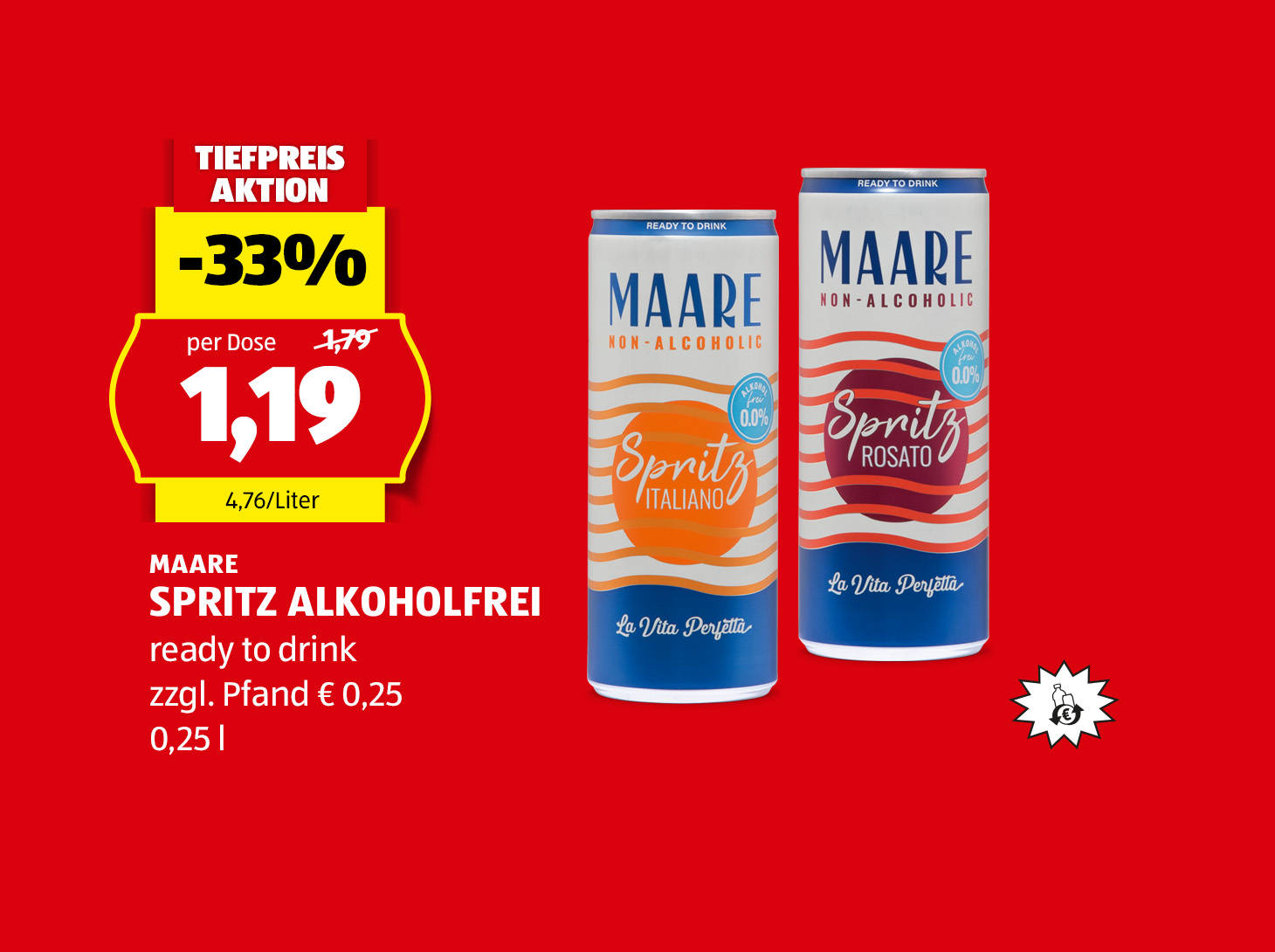 Maare Spritz Alkoholfrei, € 1,19