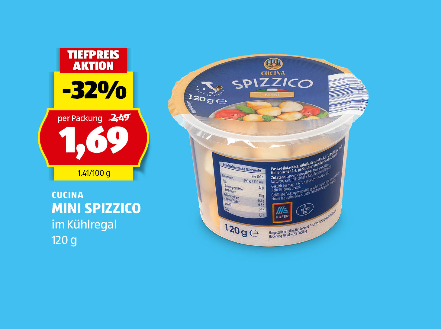 Cucuina, Mini Spizzico, 120 g, € 1,69