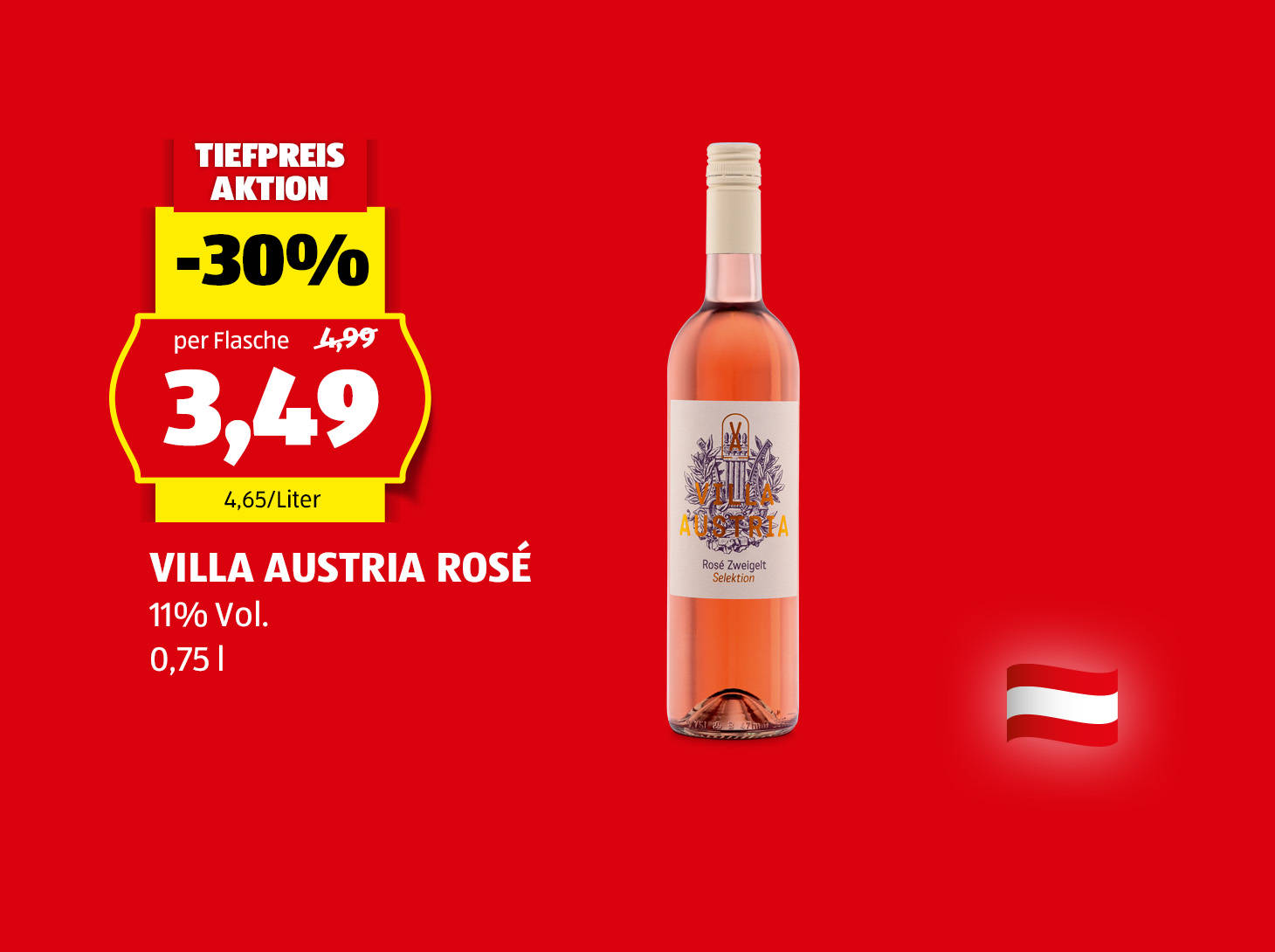 Villa Austria Rosé. € 3,49