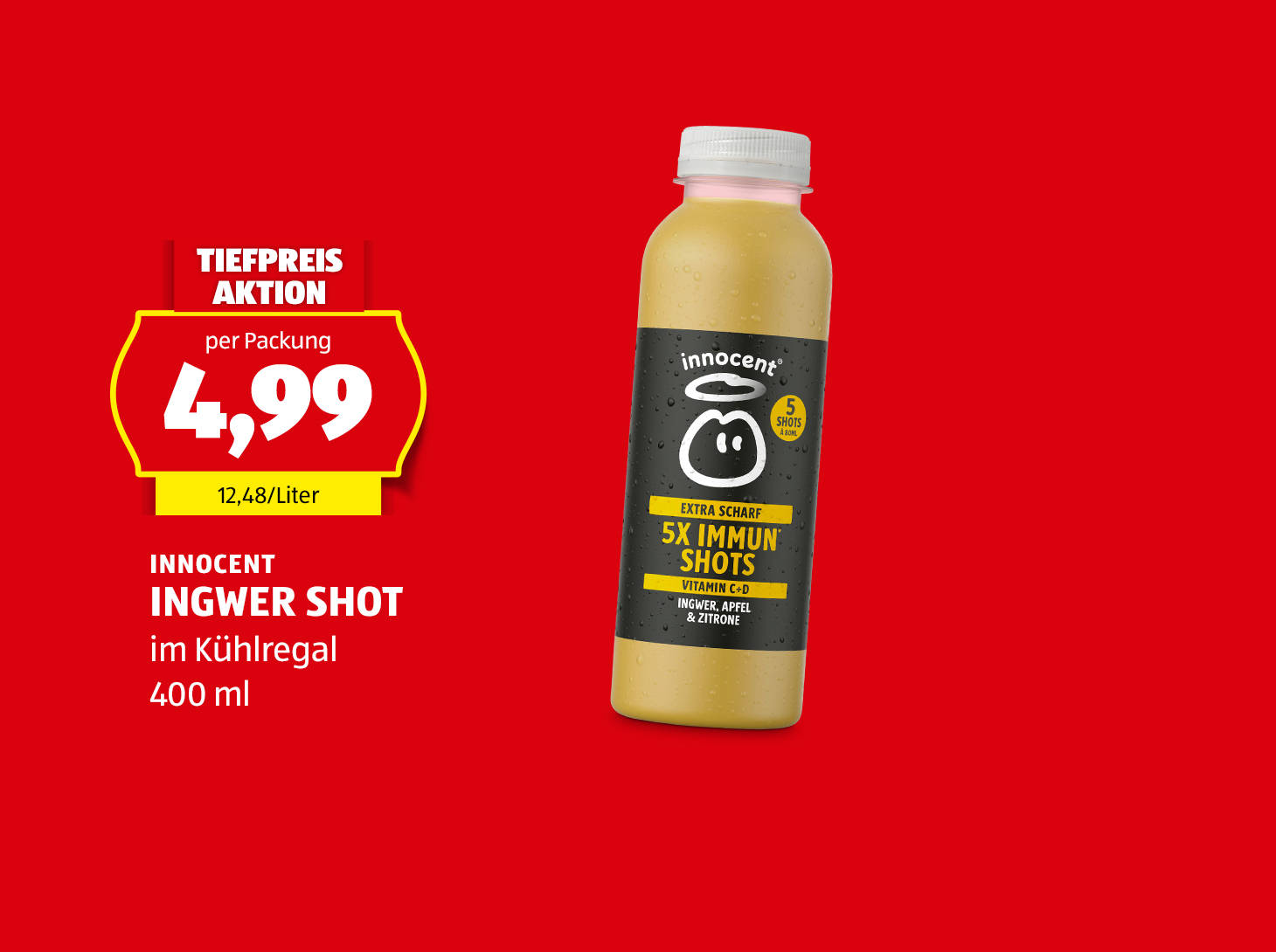 Innocent Ingwer Shot, 400 ml, per Packung nur € 4,99