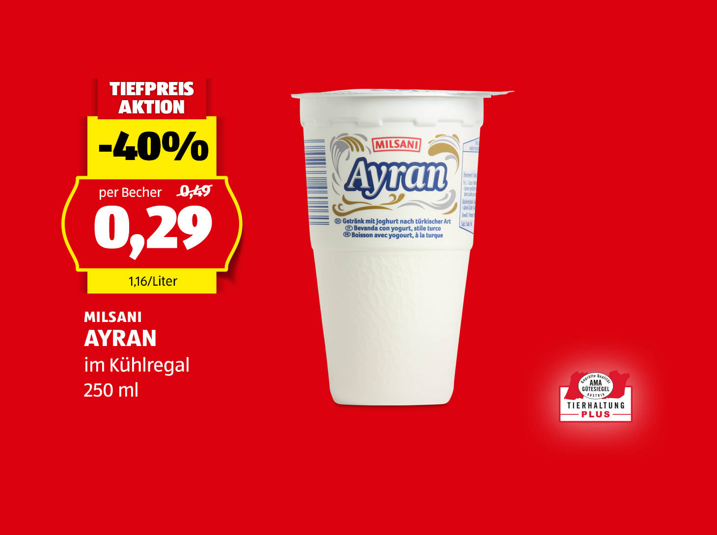 Milsani Ayran, € 0,29