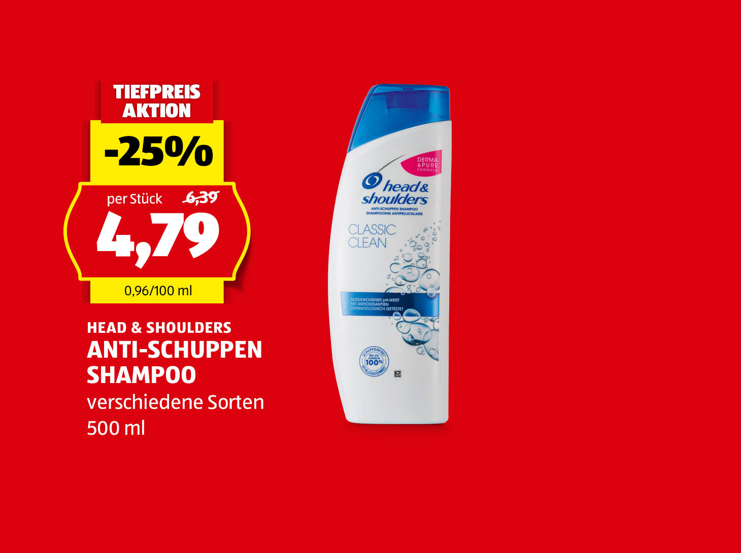Head & Shoulders Anti-Schuppen Shampoo, 500 ml, € 4,79