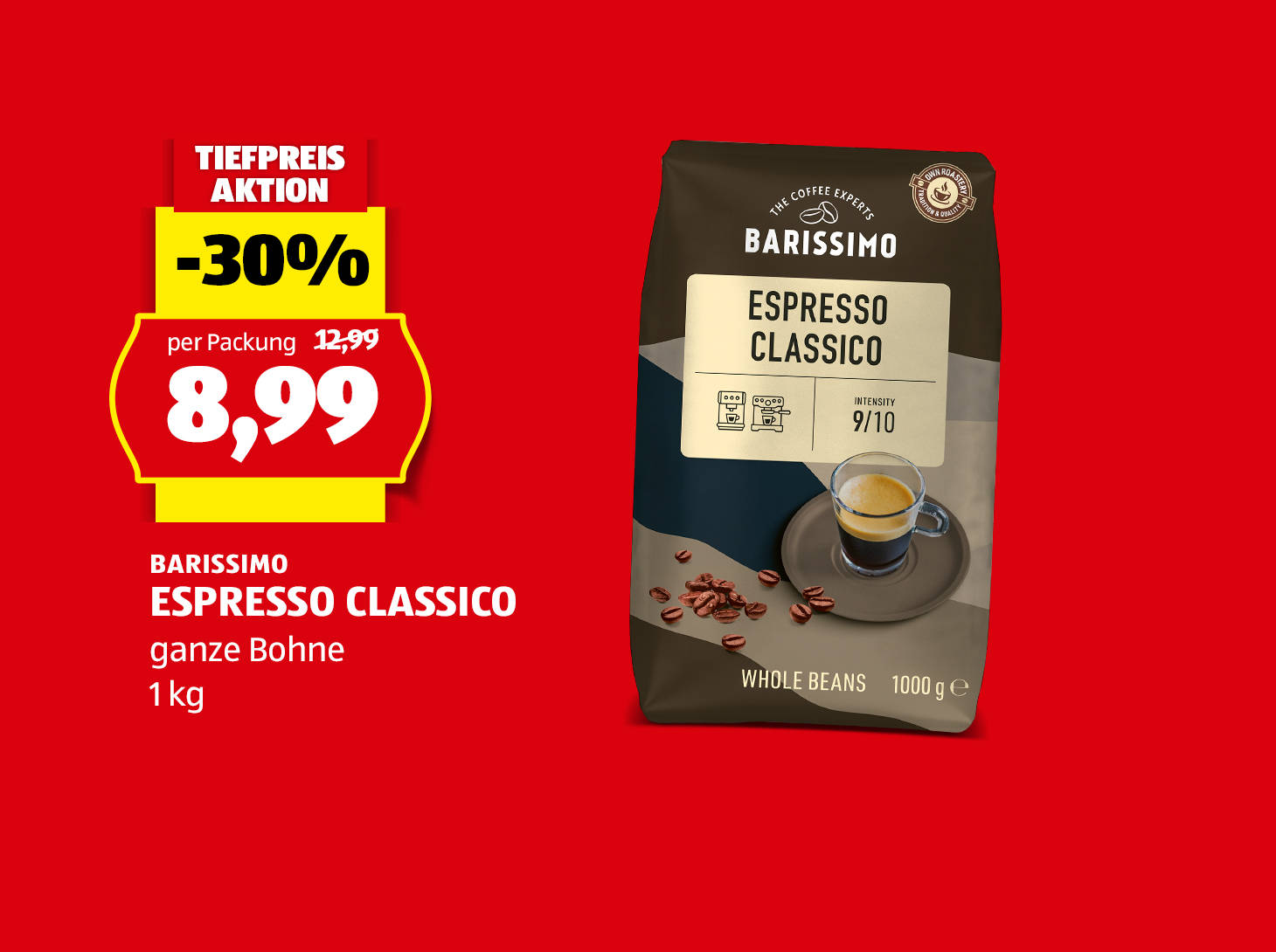 Barissimo Espresso Classico, € 8,99