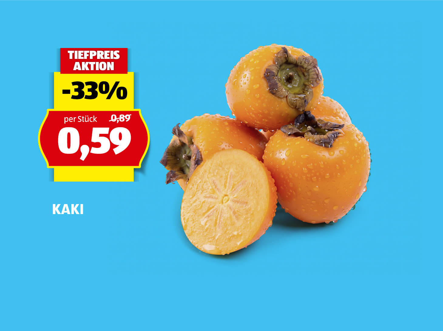 Kaki, statt € 0,89 per Stück nur € 0,59