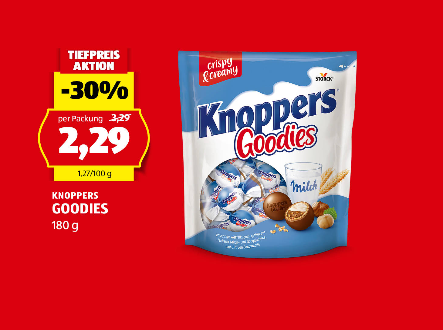 Knoppers, Goodies, 180 g, € 2,29