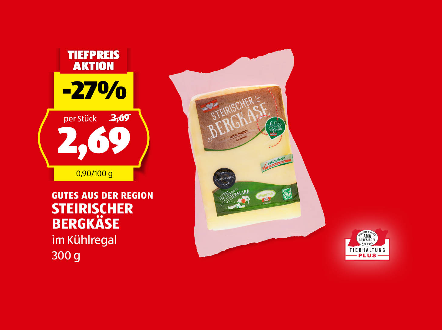 Gutes aus der Region Steirischer Bergkäse, € 2,69