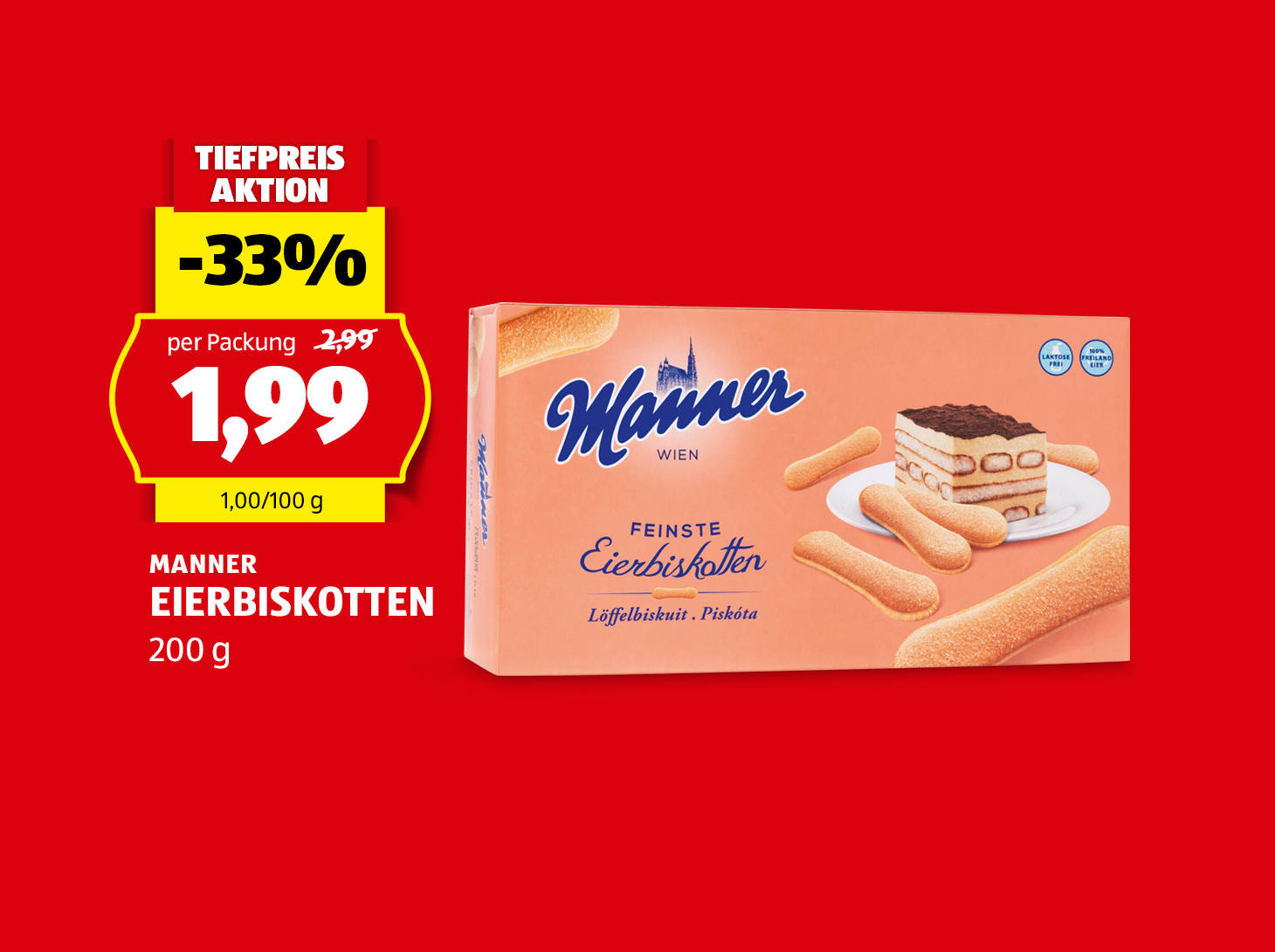 Manner Eierbiskotten, 200 g, € 1,99