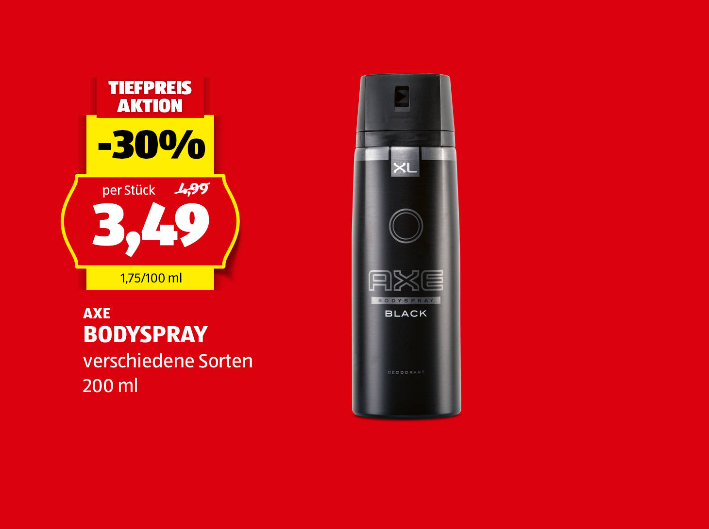 Axe Bodyspray, 200 g, in verschiedenen Sorten erhältlich, € 3,49