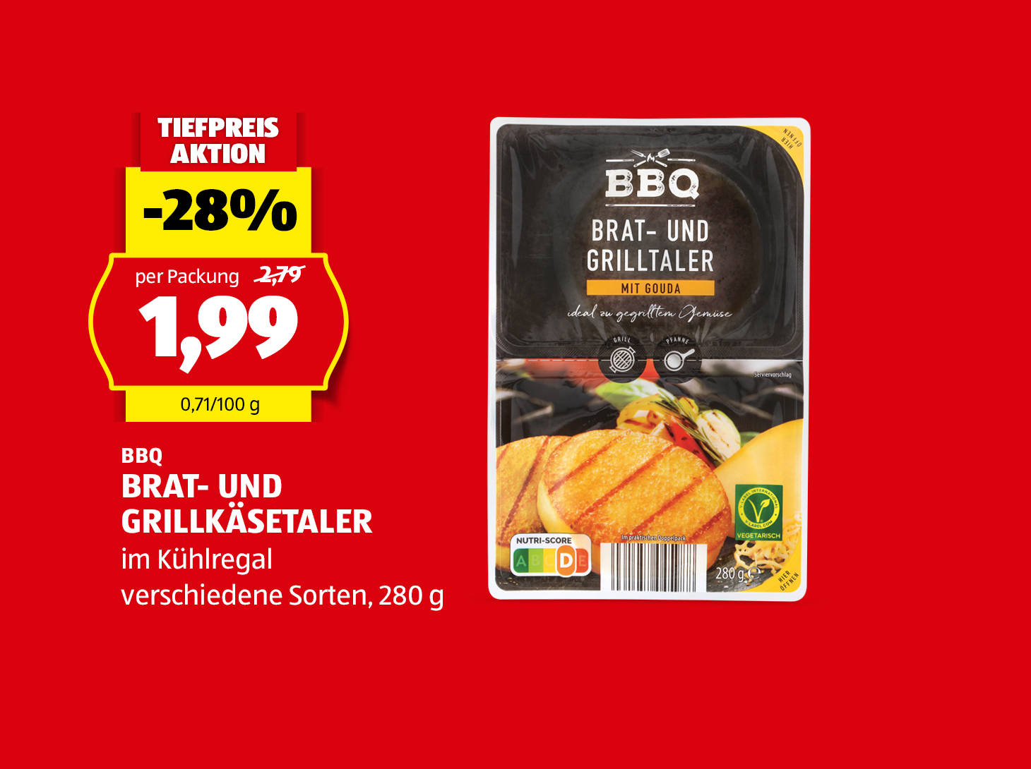 BBQ Brat- und Grillkäsetaler, € 1,99