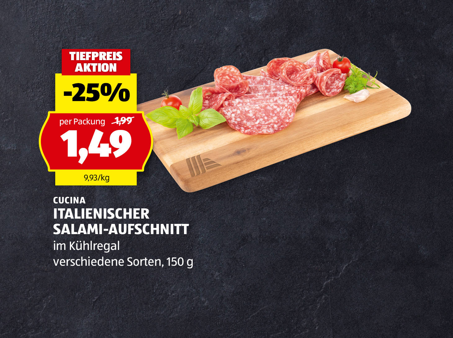 Cucina italienischer Salami-Aufschnitt, € 1,49