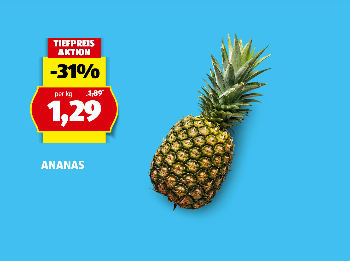 Ananas, € 1,29