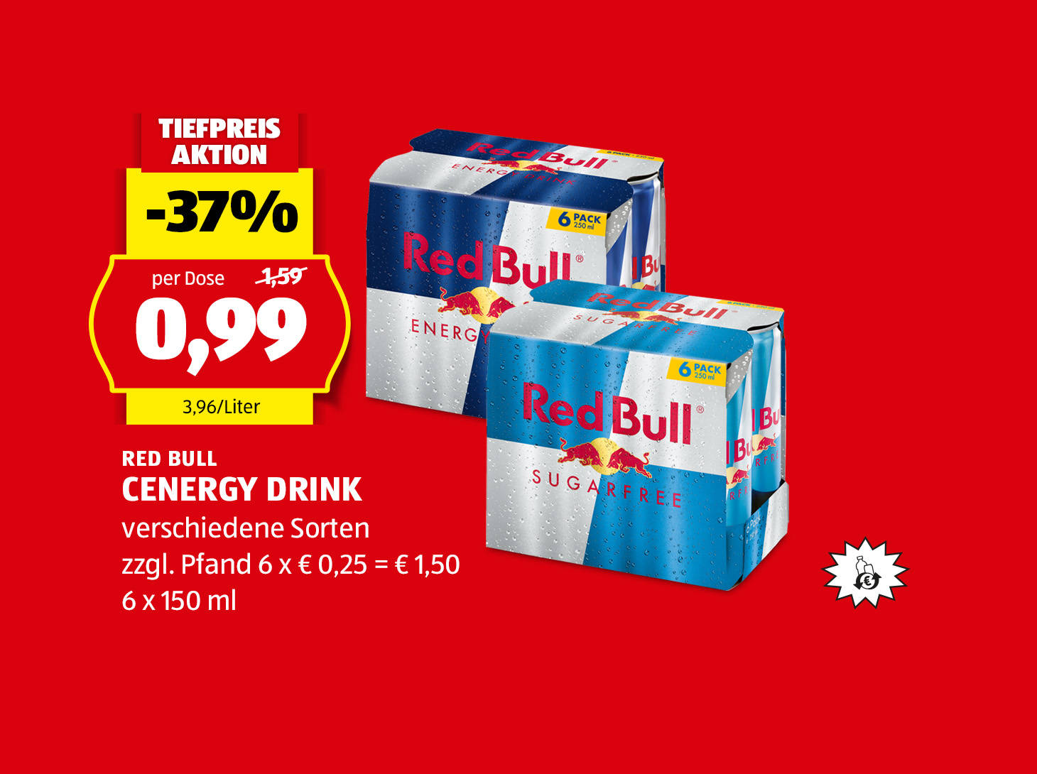 Red Bull Energy Drink, € 0,99