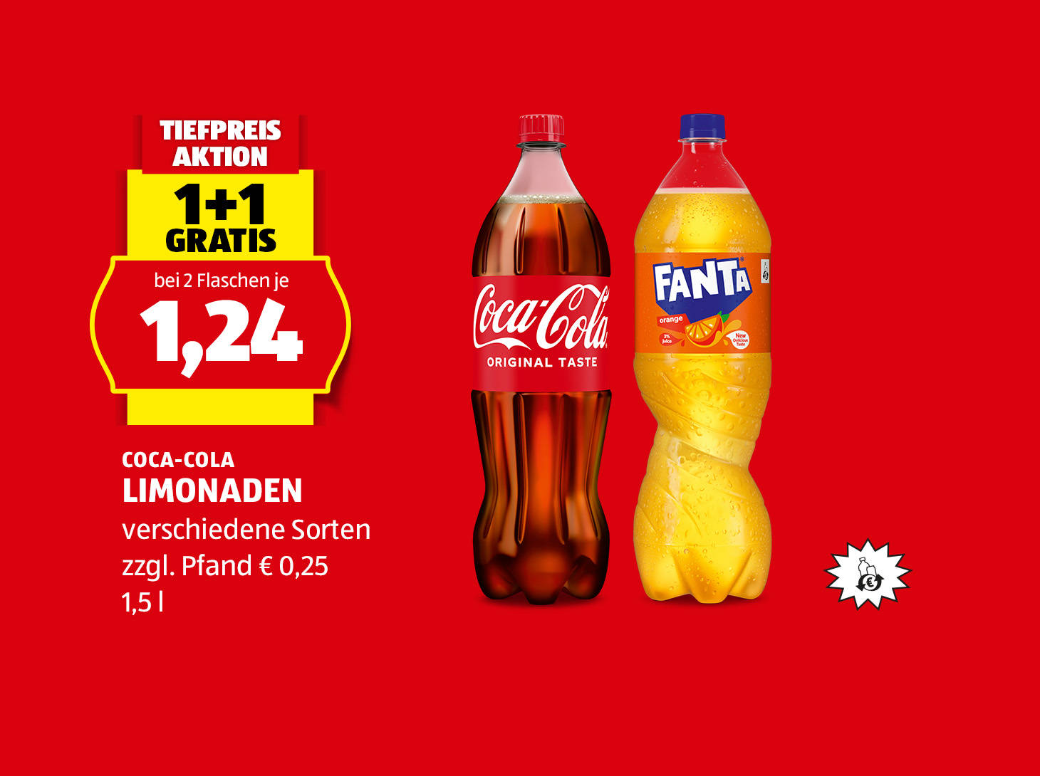 Coca-Cola Limonade, € 1,24