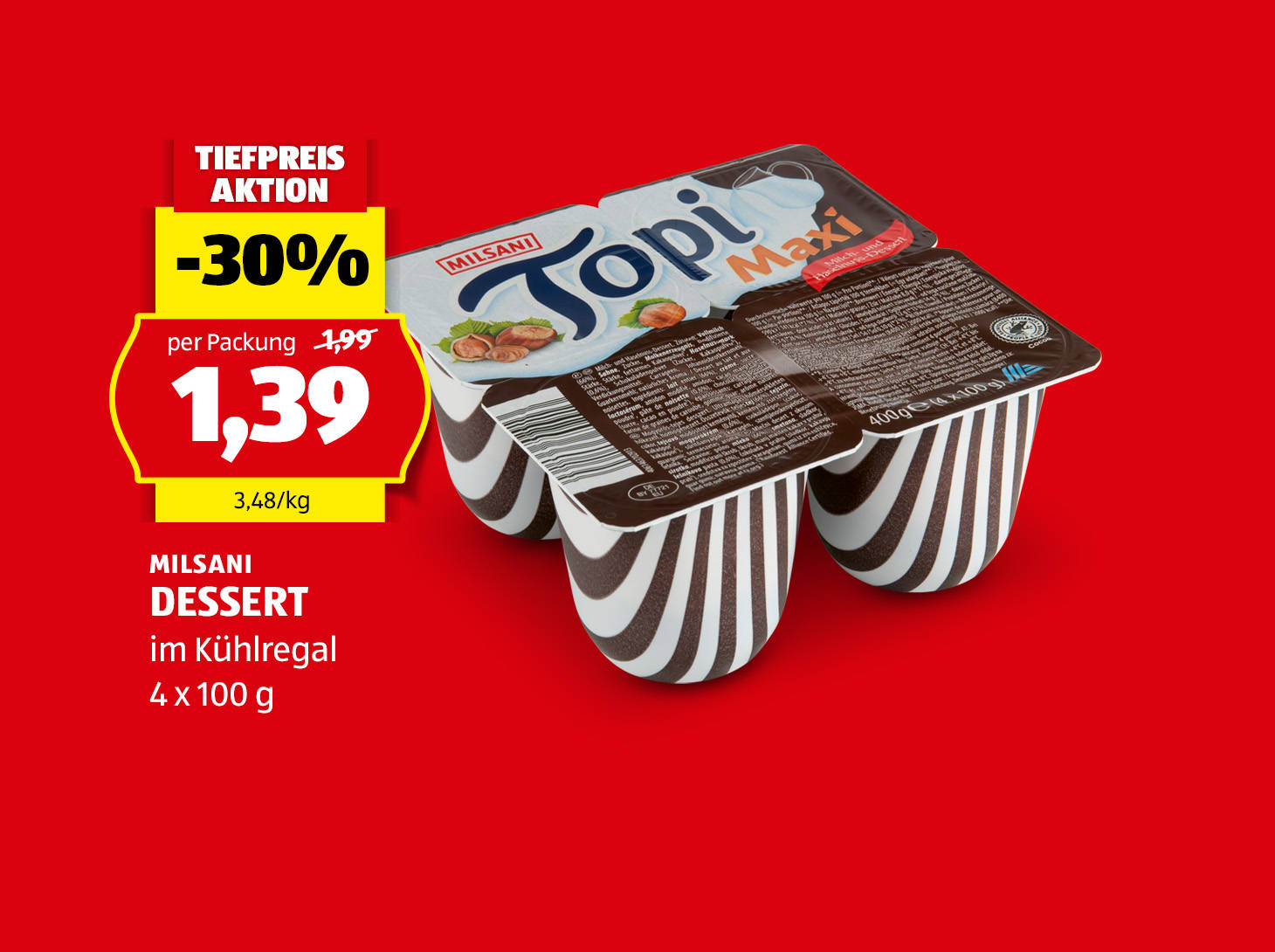 Milsani Dessert, € 1,39