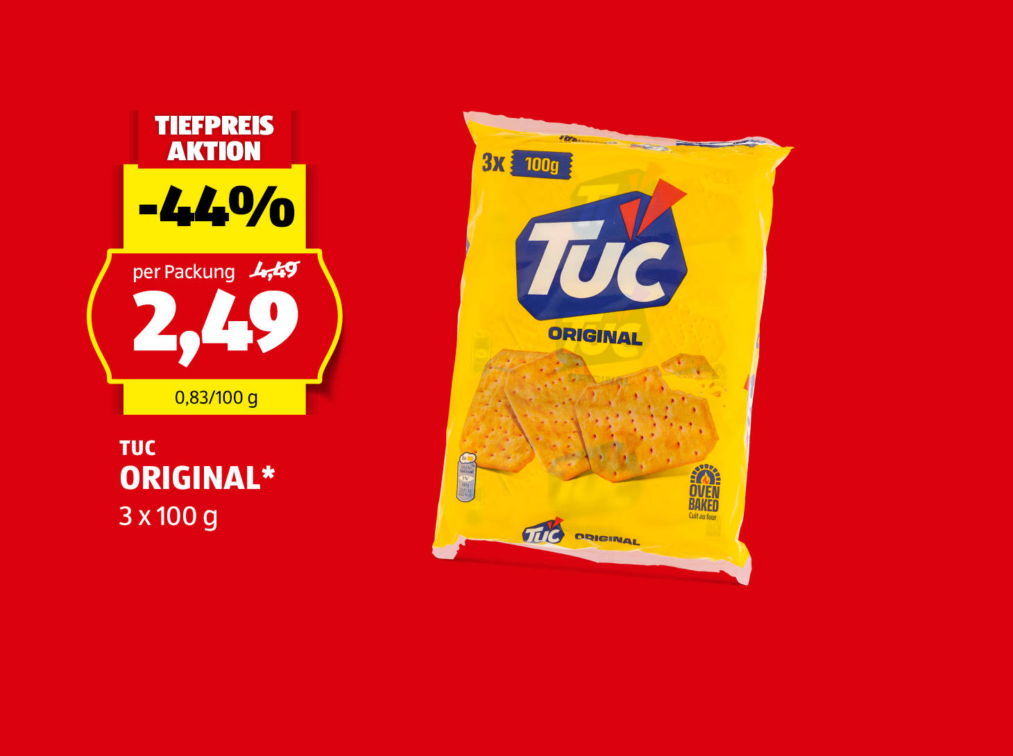 Tuc Original, 3 x 100 g, € 2,49