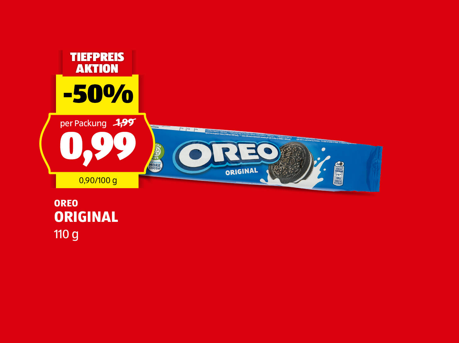 Oreo Original, 110 g, € 0,99