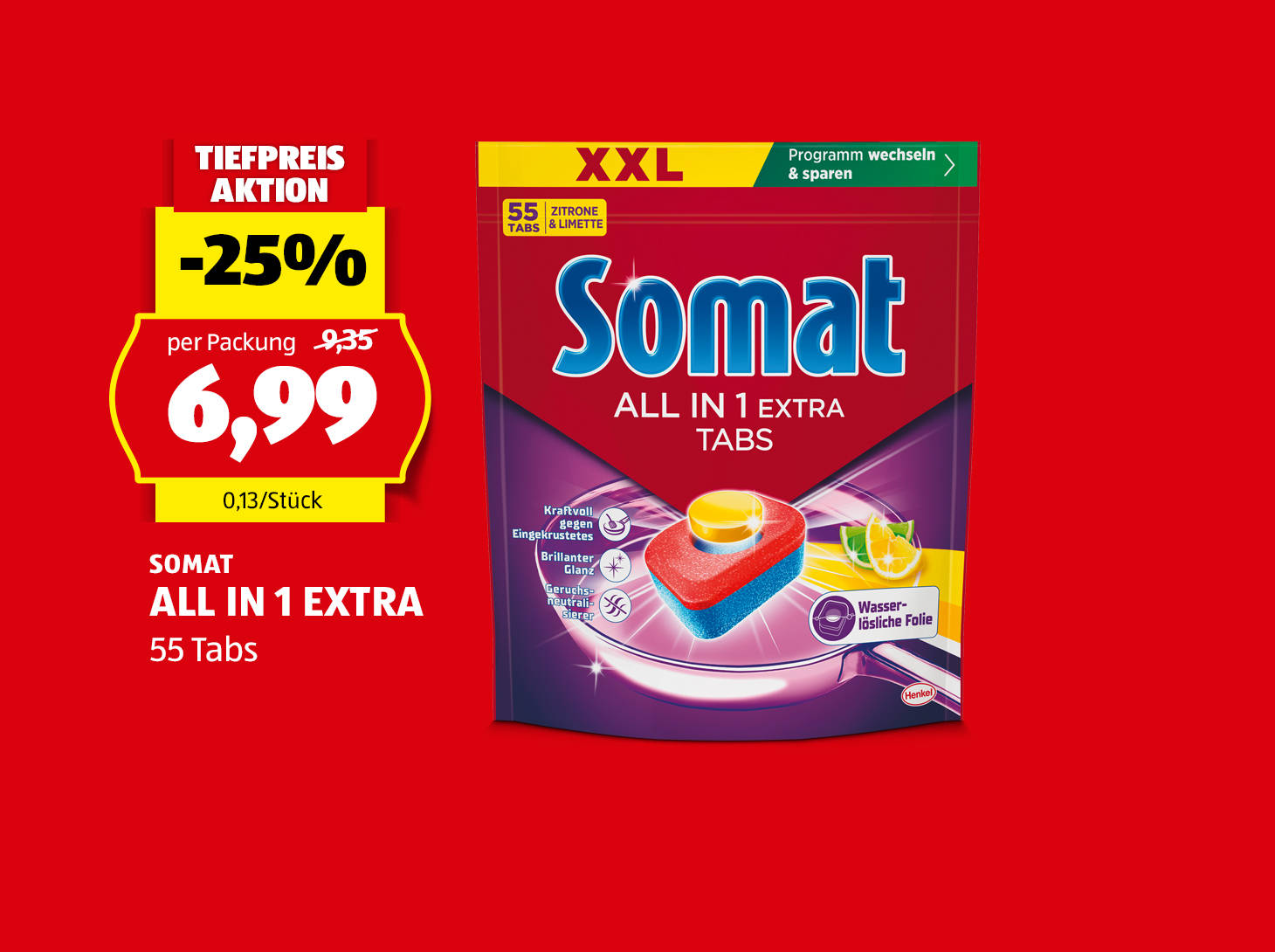 Somat, All in one extra, 55 Tabs, € 6,99