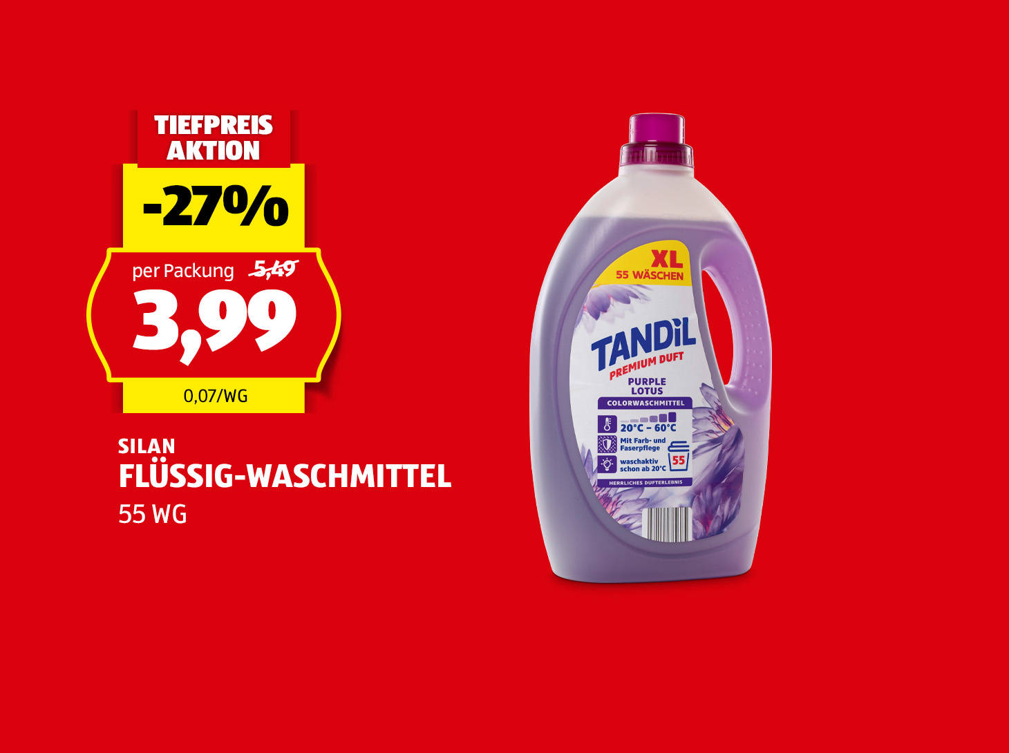 Tandil Flüssig-Waschmittel, € 3,99