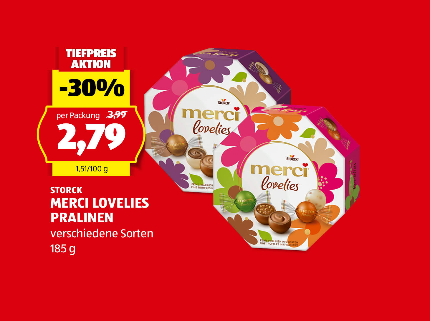 Storck, Merci Lovelies Pralinen, 185 g, € 2,79