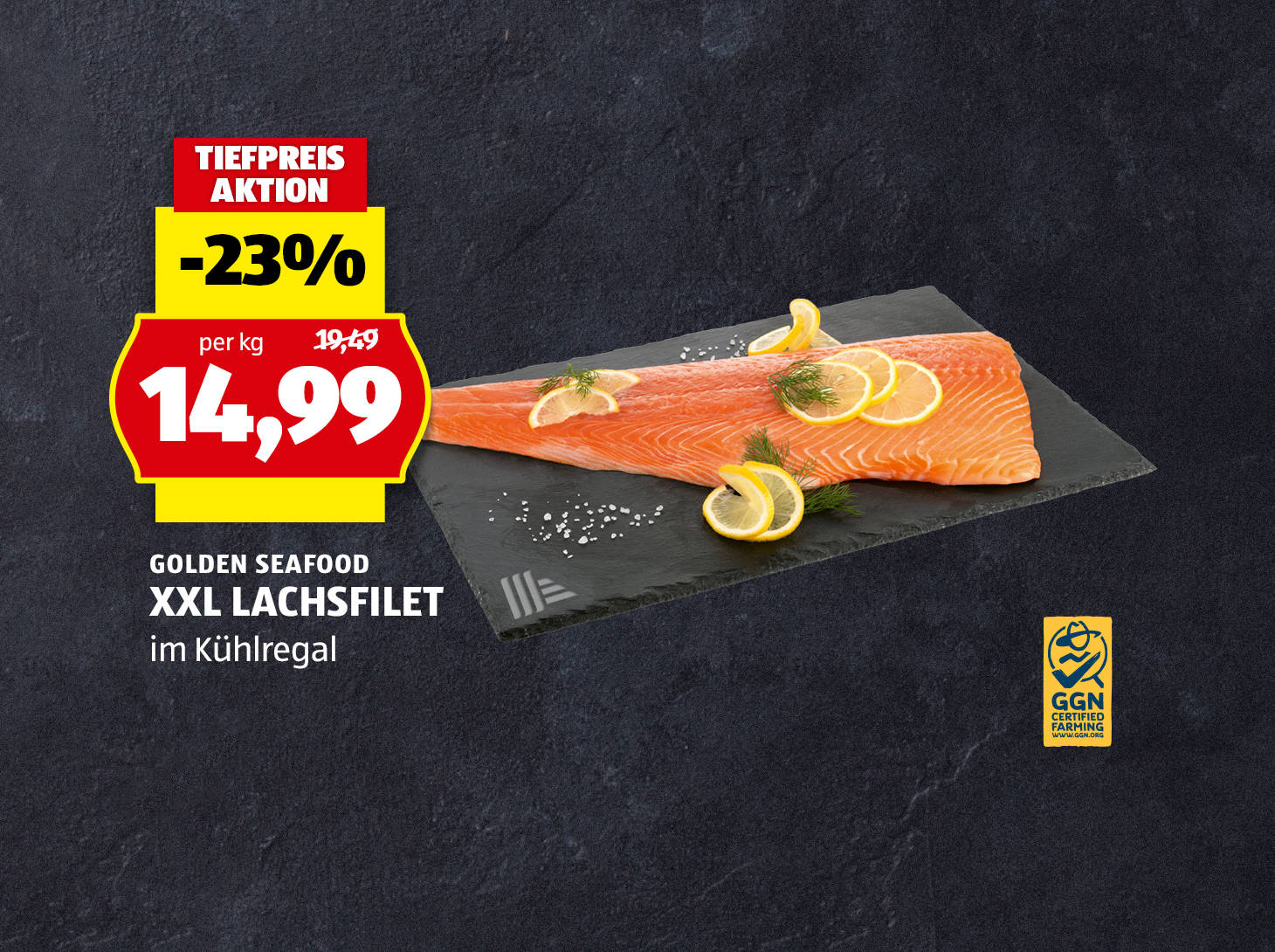 Golden Seafood XXL Lachsfilet, € 14,99