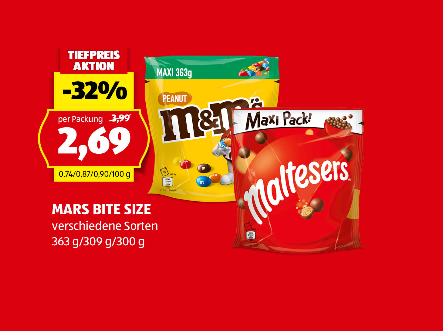 Mars Bite Size, € 2,69