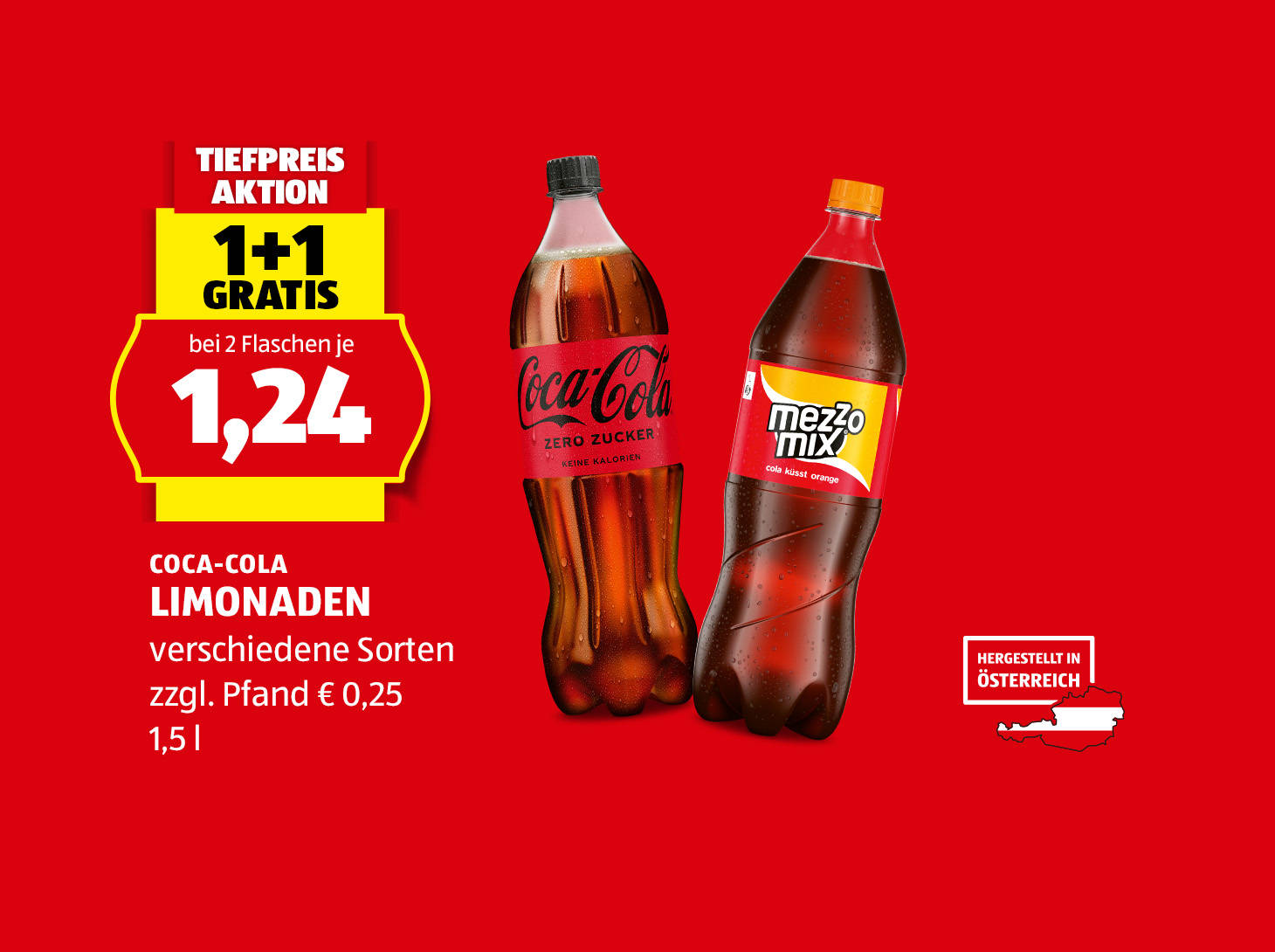 Coca-Cola Limonaden, € 1,24