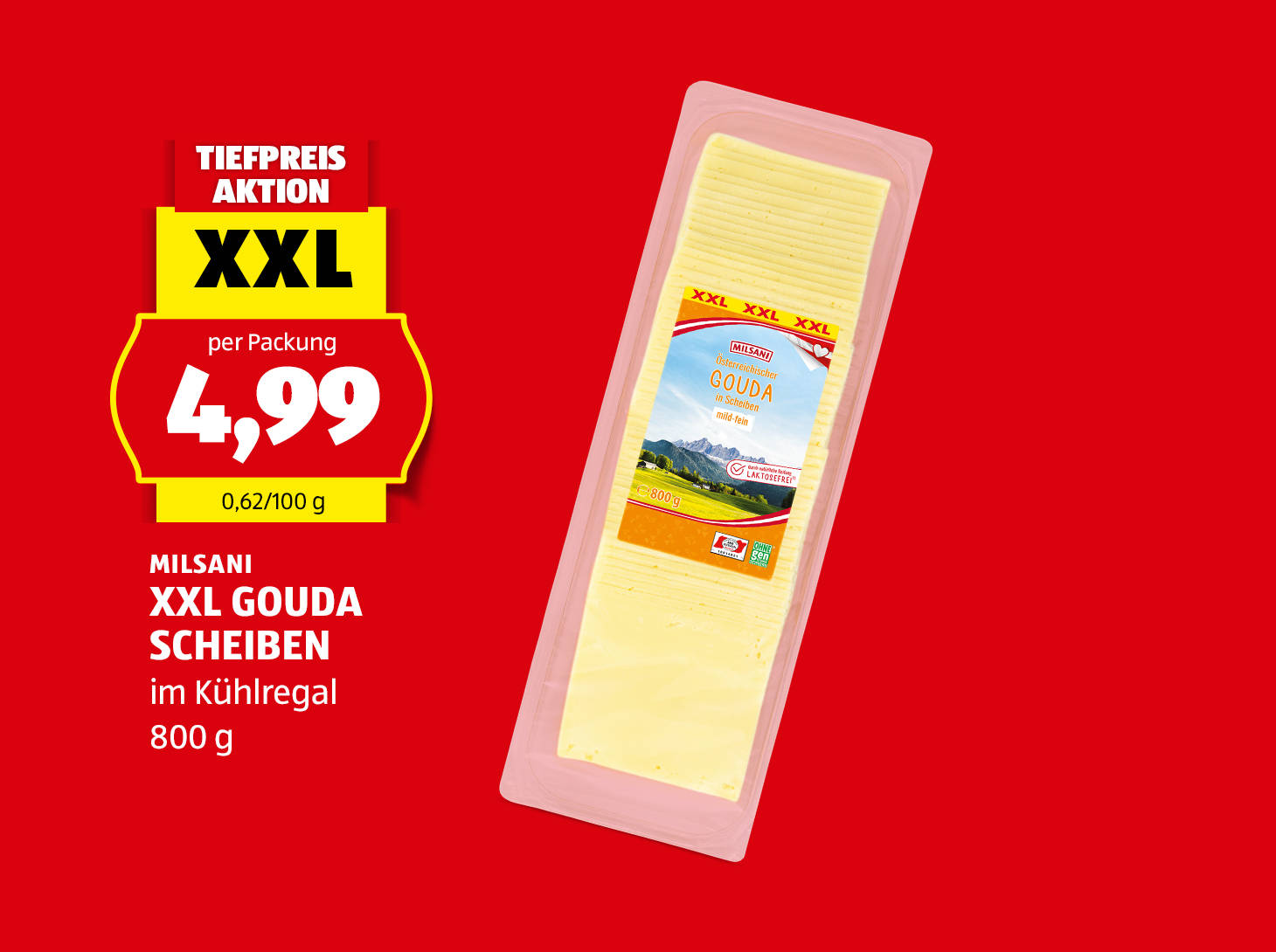 Milasni XXL Gouda Scheiben, € 4,99