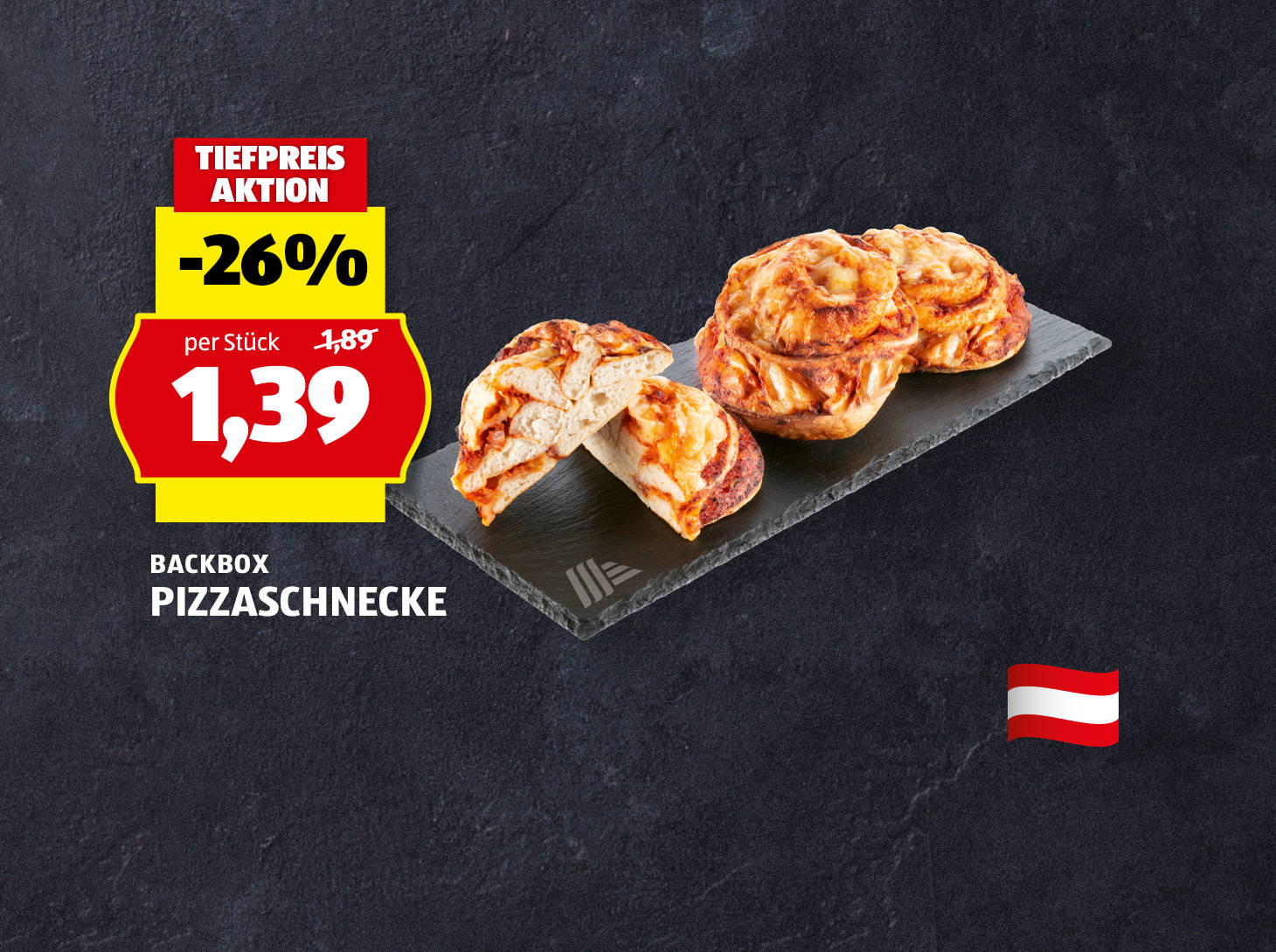 Backbox Pizzaschnecke, € 1,39