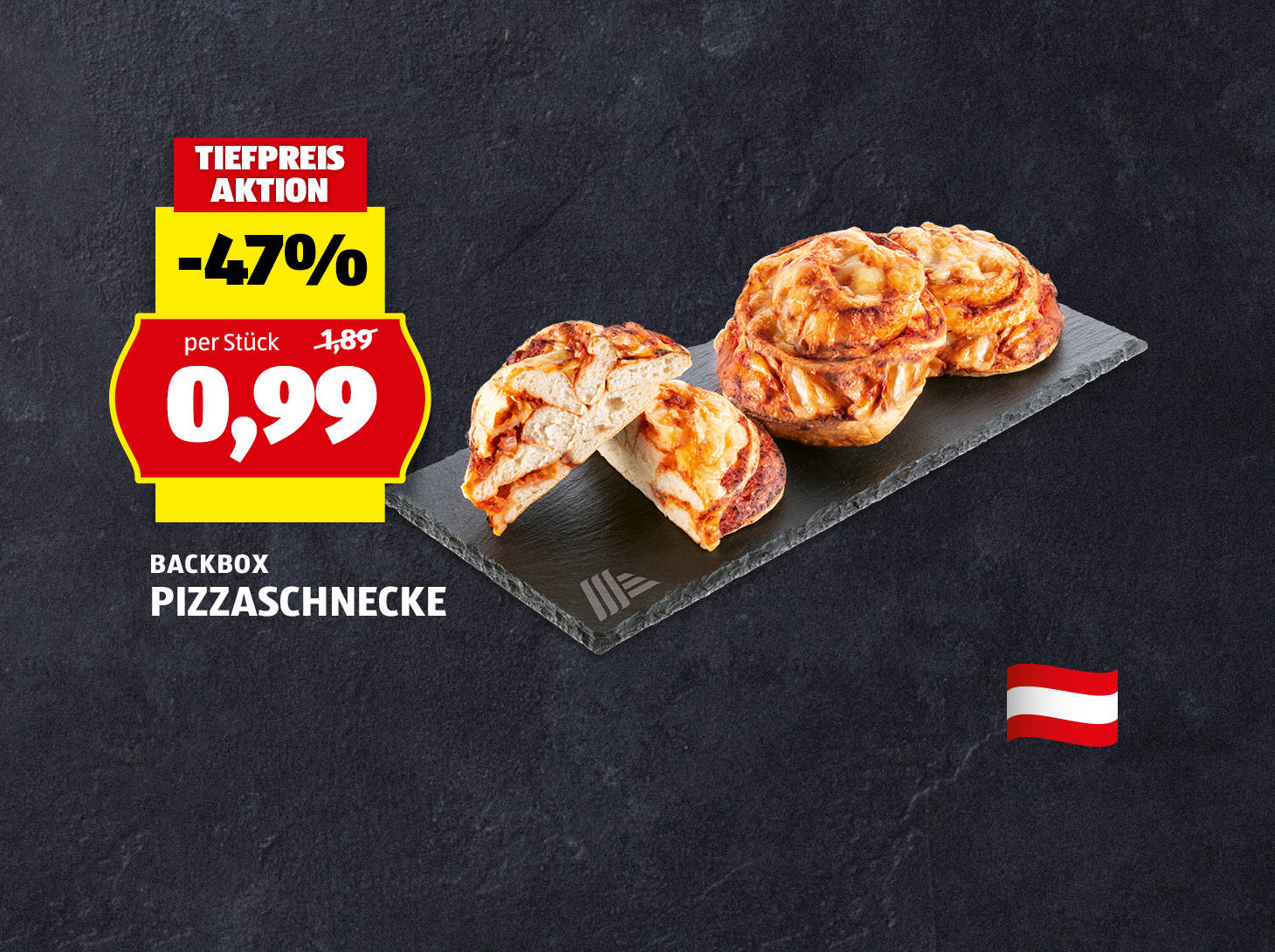 Backbox Pizzaschnecke, € 0,99