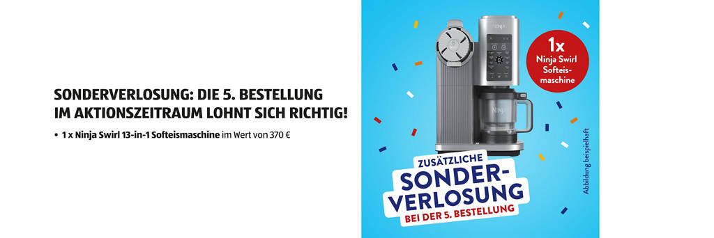 Sonderverlosung bei 5. Kauf Ninja Swirl