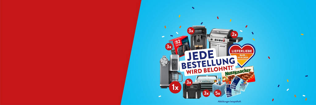 Jede Bestellung wird belohnt. 