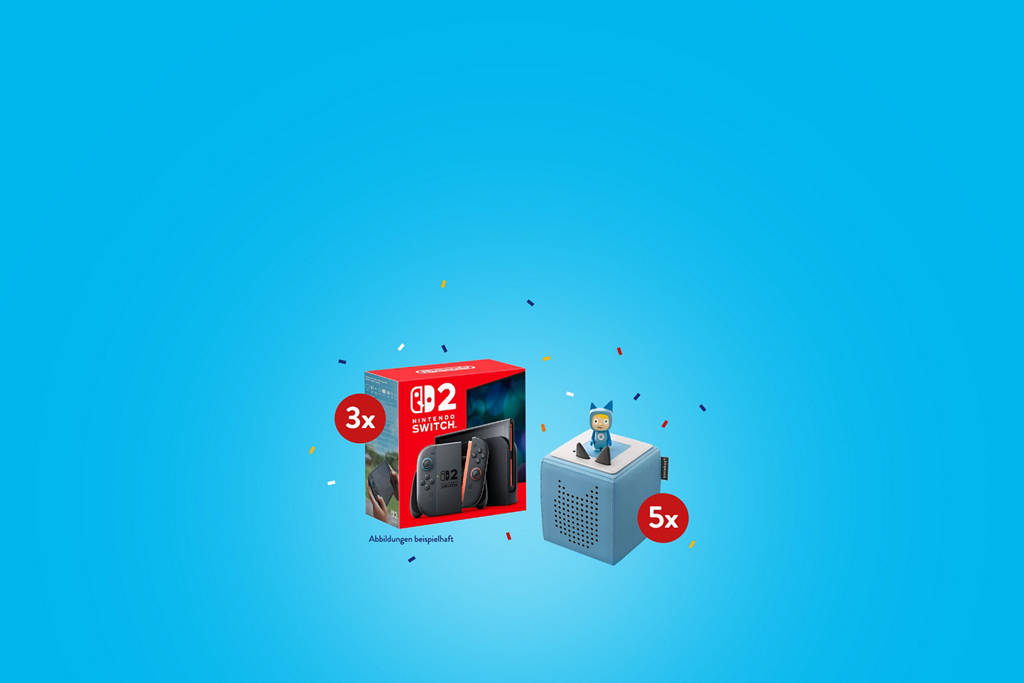 Gewinne eine Nintendo Switch 2 oder eine Tonie-Box