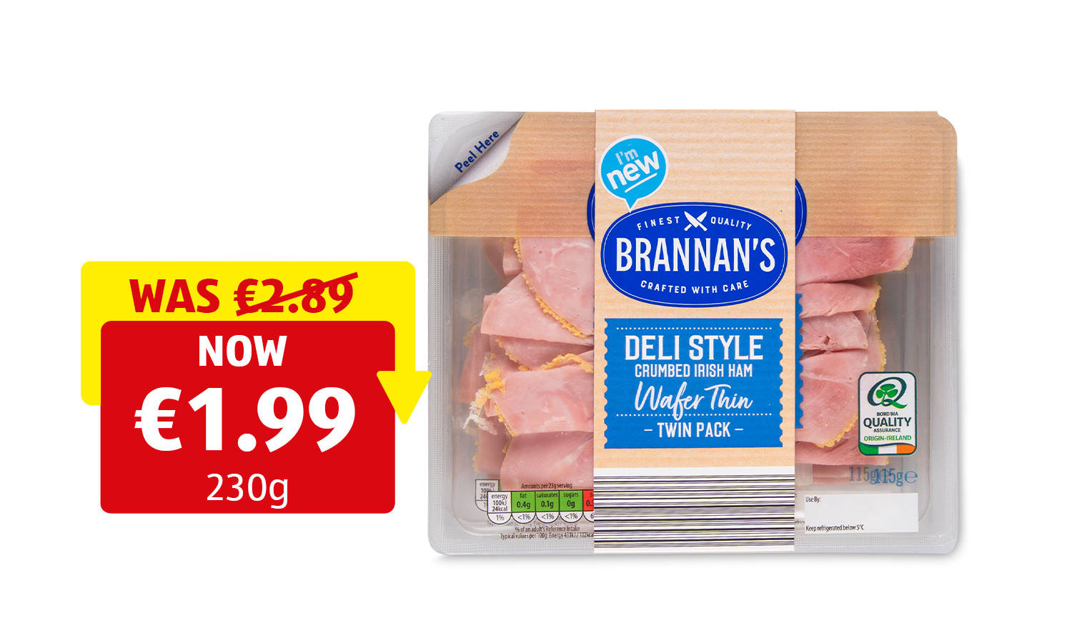 Image of Brennan's Deli Style Wafer Thin Crumbed Irish Ham.