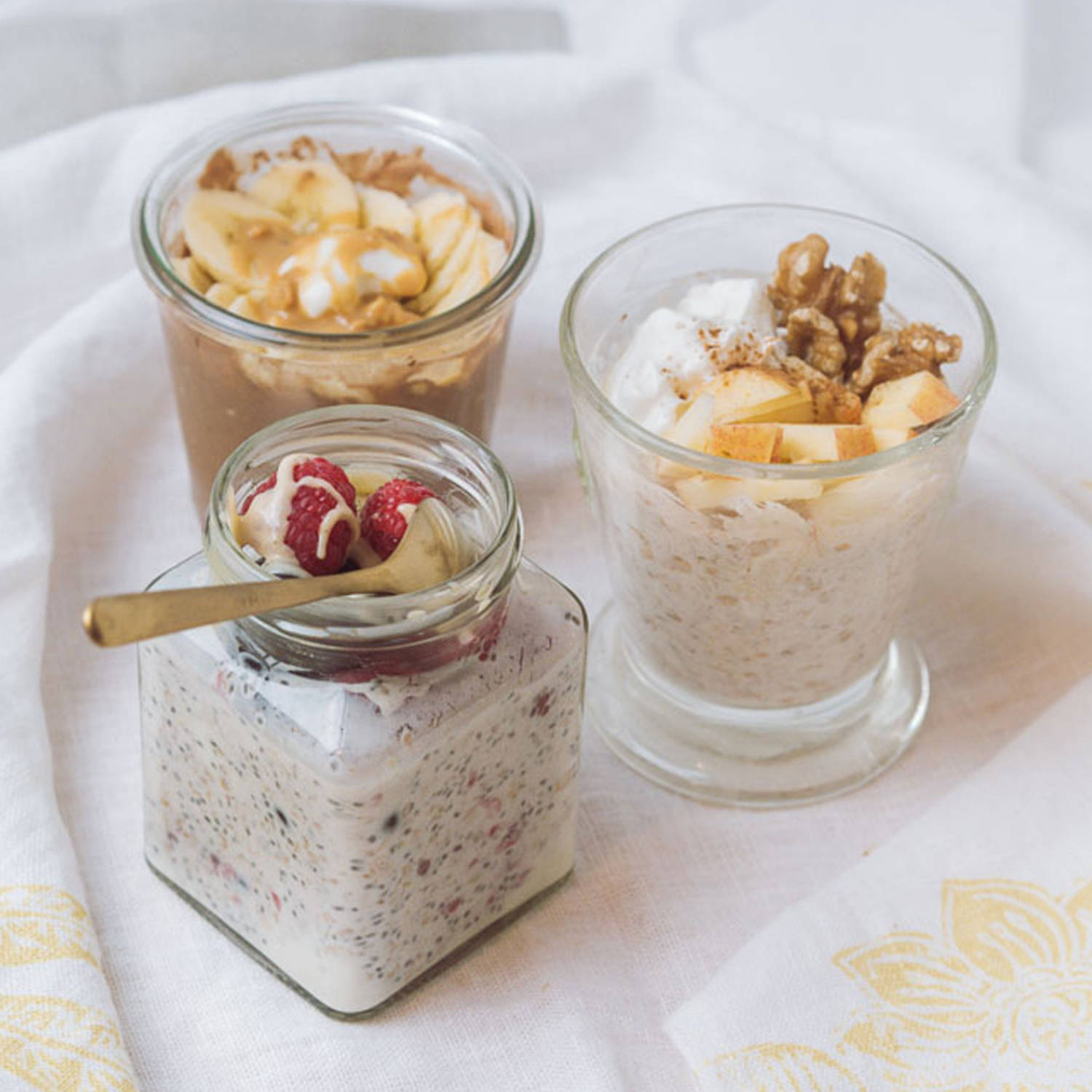 Serviervorschlag: Dreierlei Overnight Oats