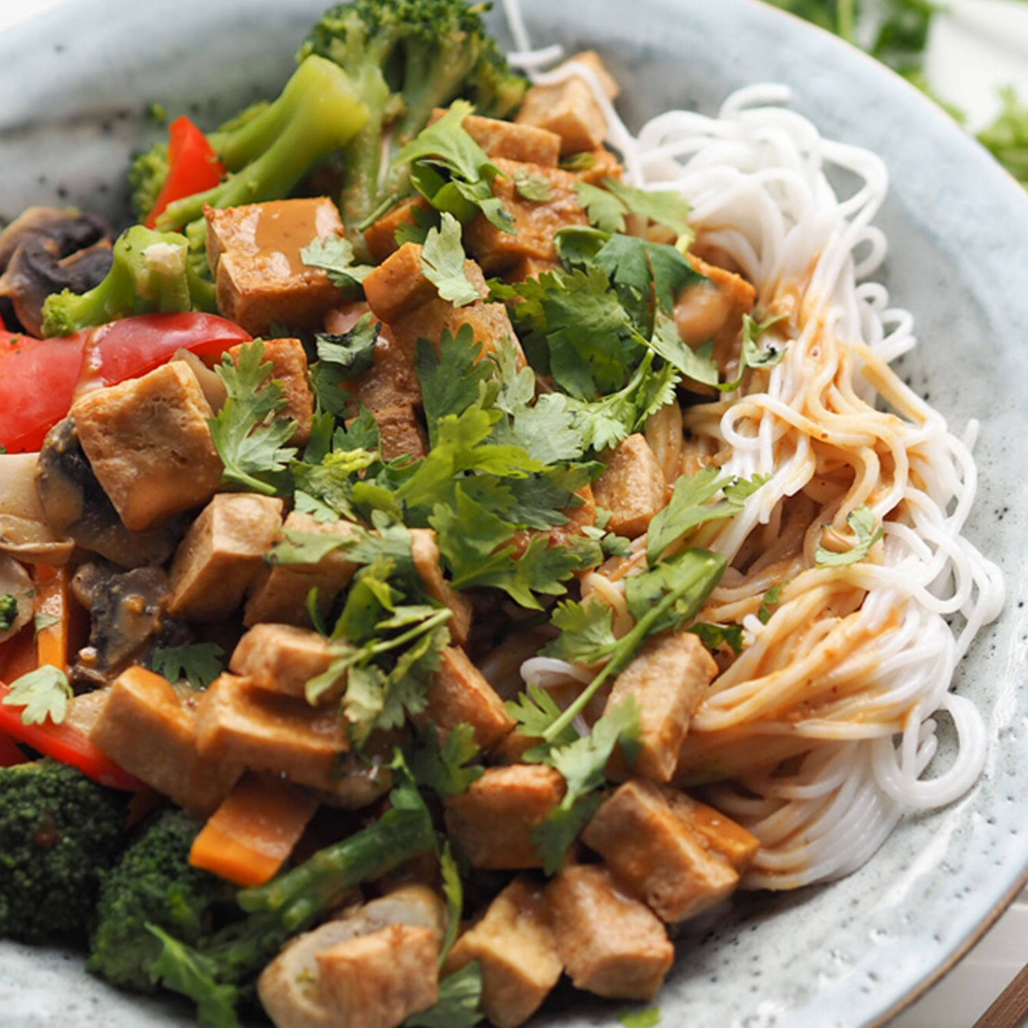 Serviervorschlag: Baked Tofu Asian Style