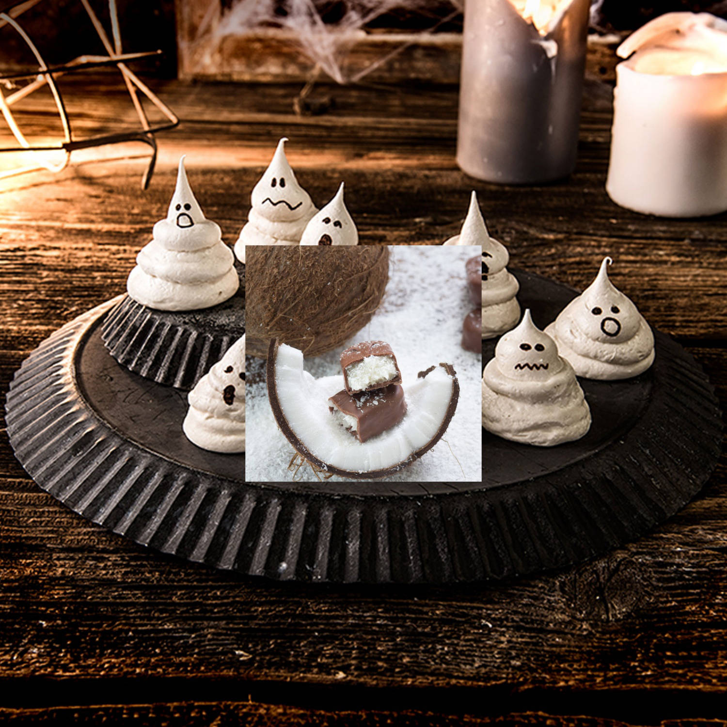 Serviervorschlag: Süße Geister für Halloween