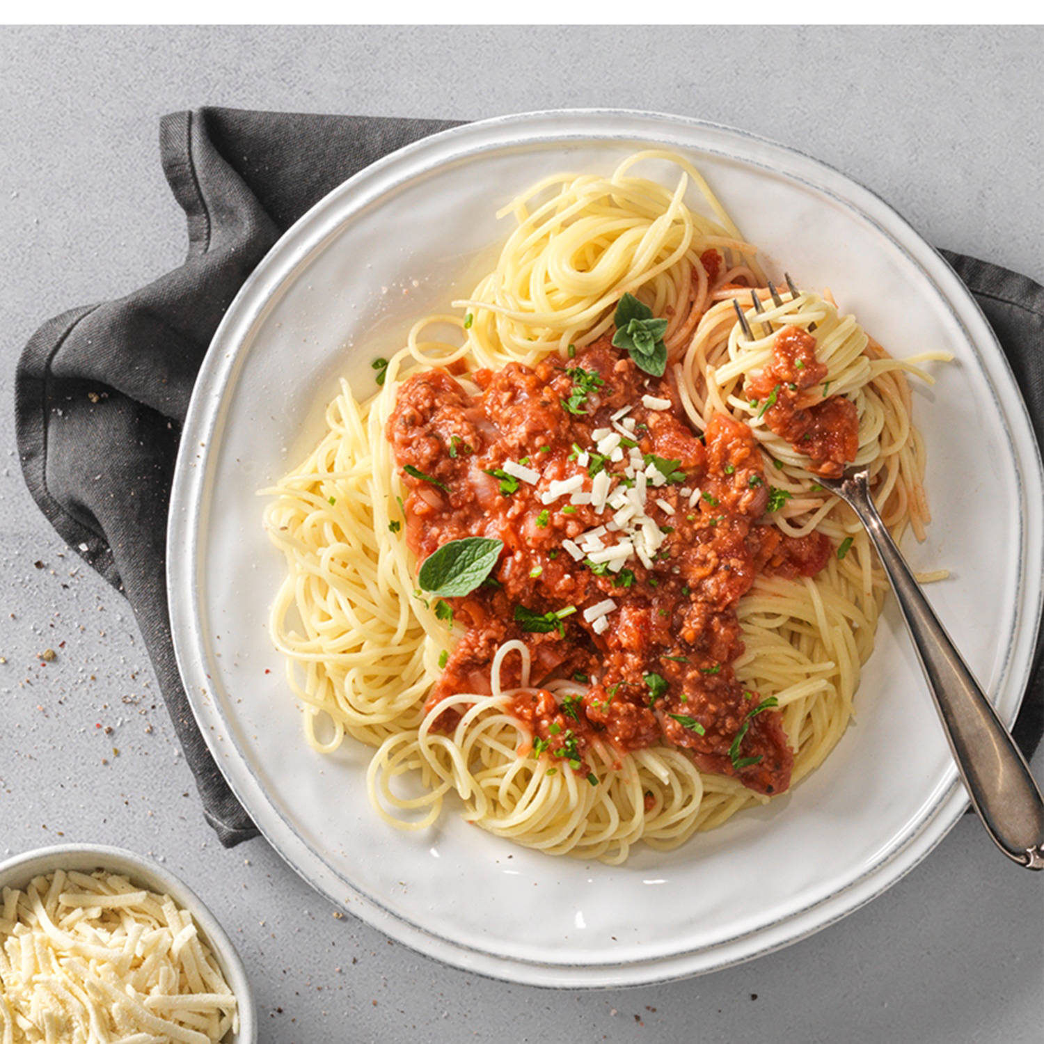 Serviervorschlag: Vegane Spaghetti Bolognese