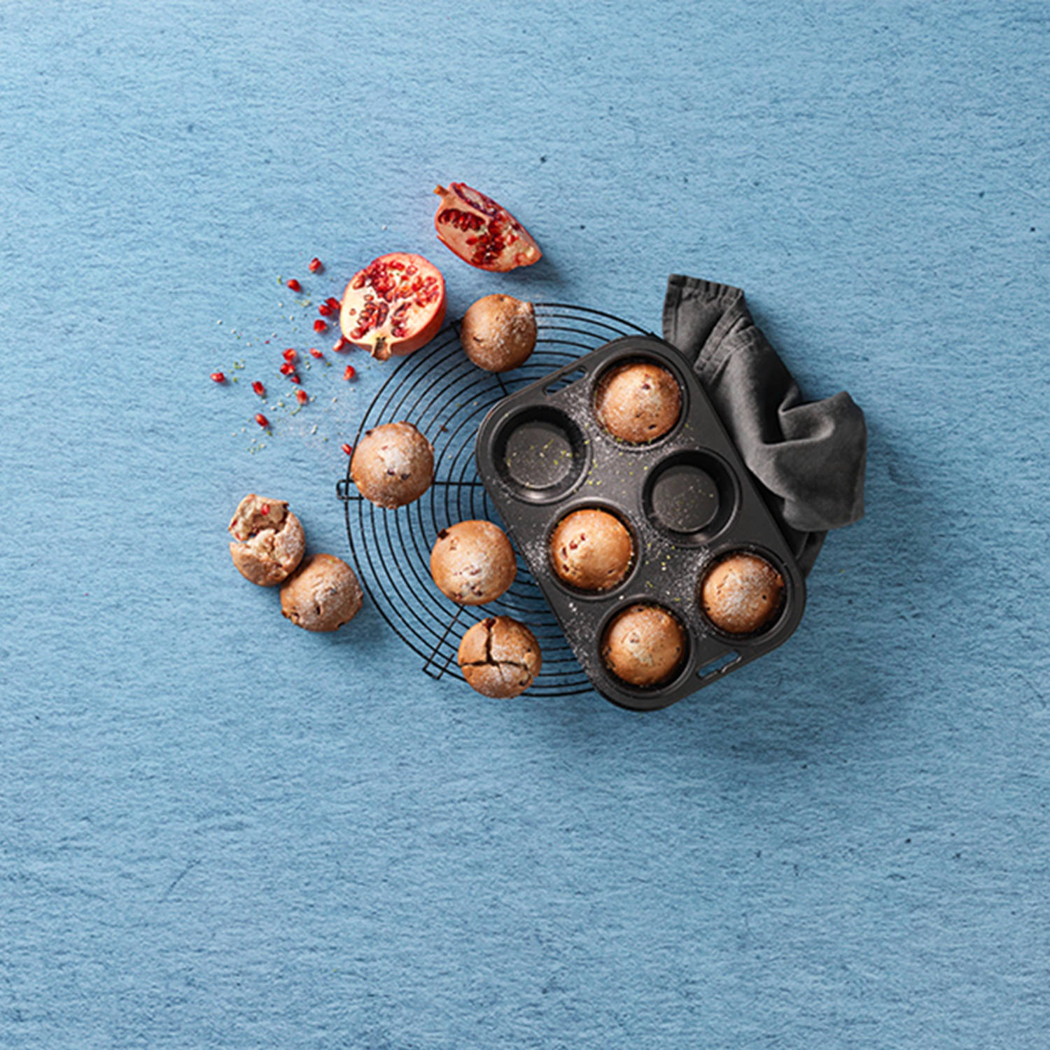 Serviervorschlag: Granatapfel Muffins