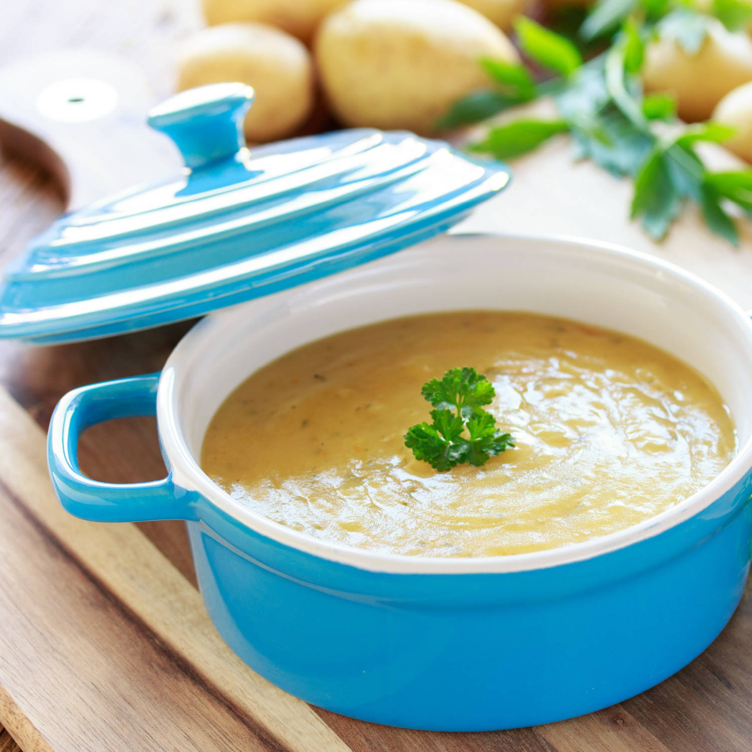 Serviervorschlag: Erdäpfelsuppe