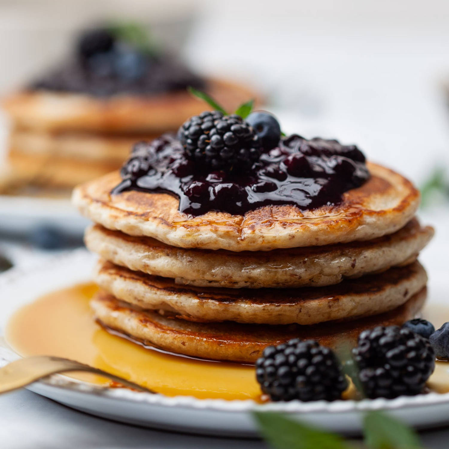 Serviervorschlag: Haferflocken Pancakes