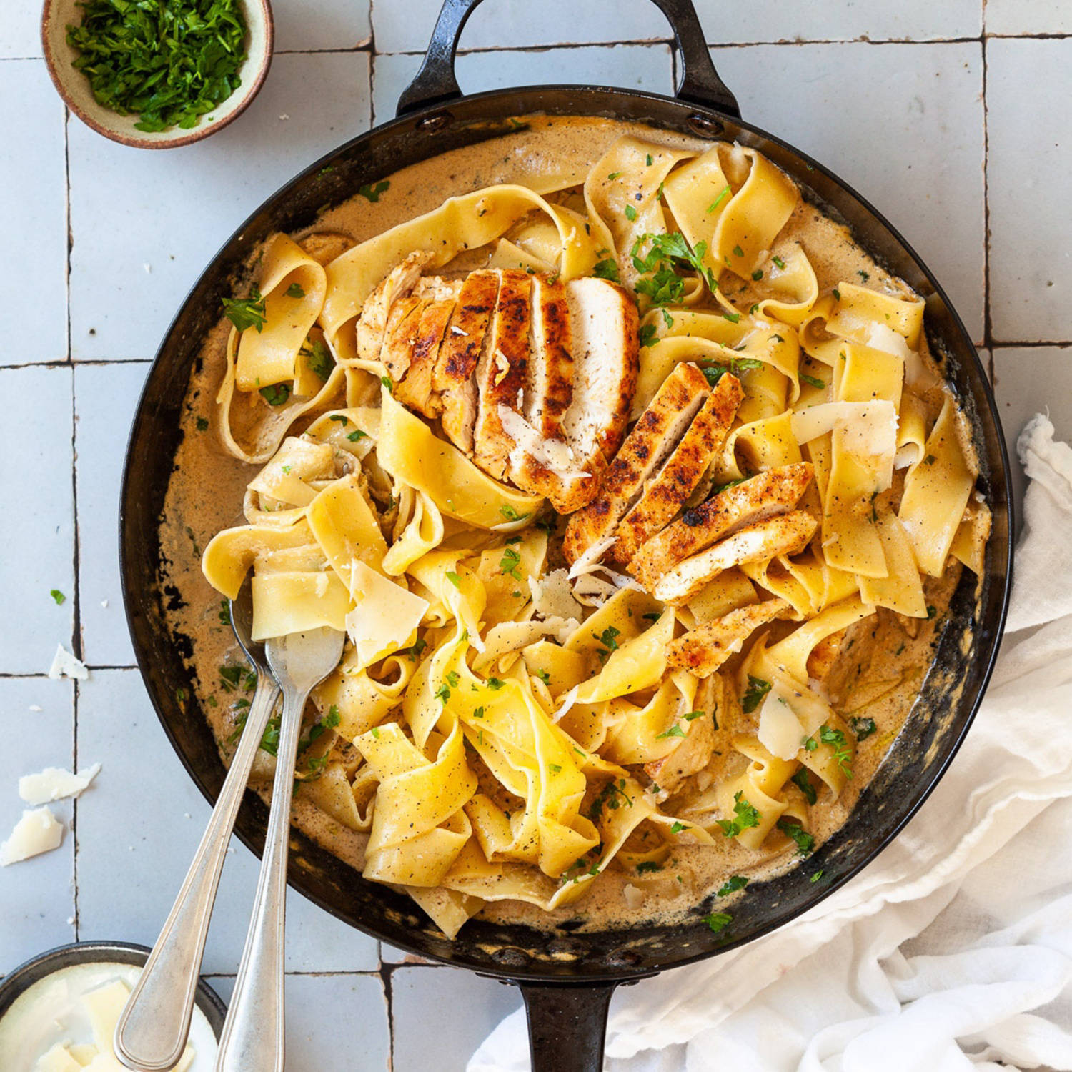 Serviervorschlag: Chicken Alfredo
